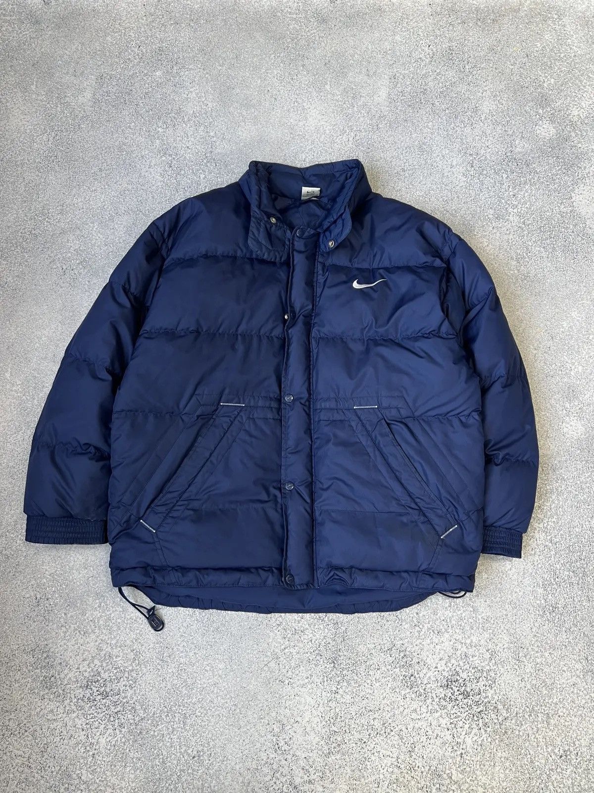 Nike × Vintage Vintage Nike Puffer Y2K Navy 90s Jacket Size US M / EU 48-50 / 2 - 3 Thumbnail