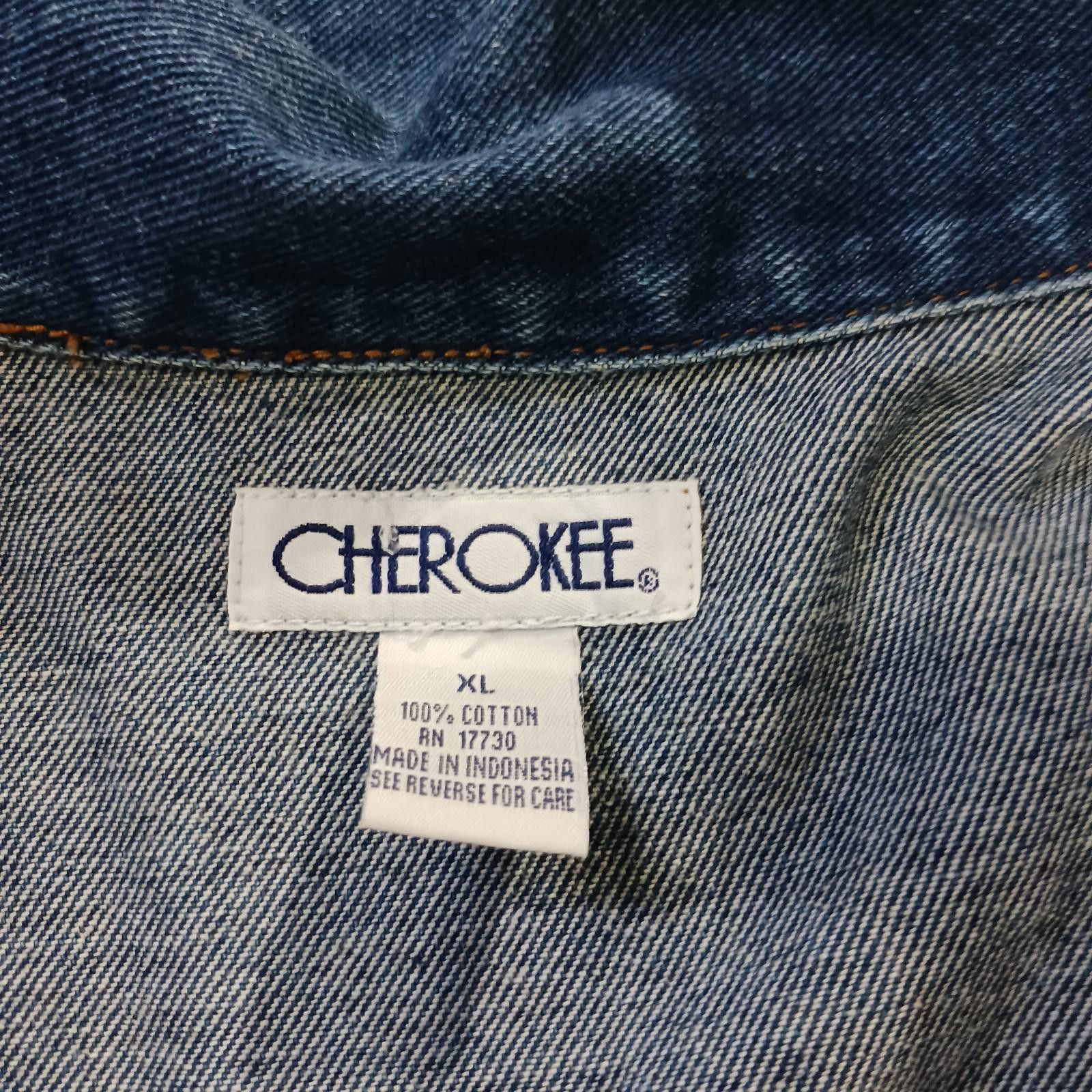 Cherokee Cherokee RN#17730 Women’s Blue Cotton Jacket Pockets Size XL Size XL / US 12-14 / IT 48-50 - 4 Thumbnail