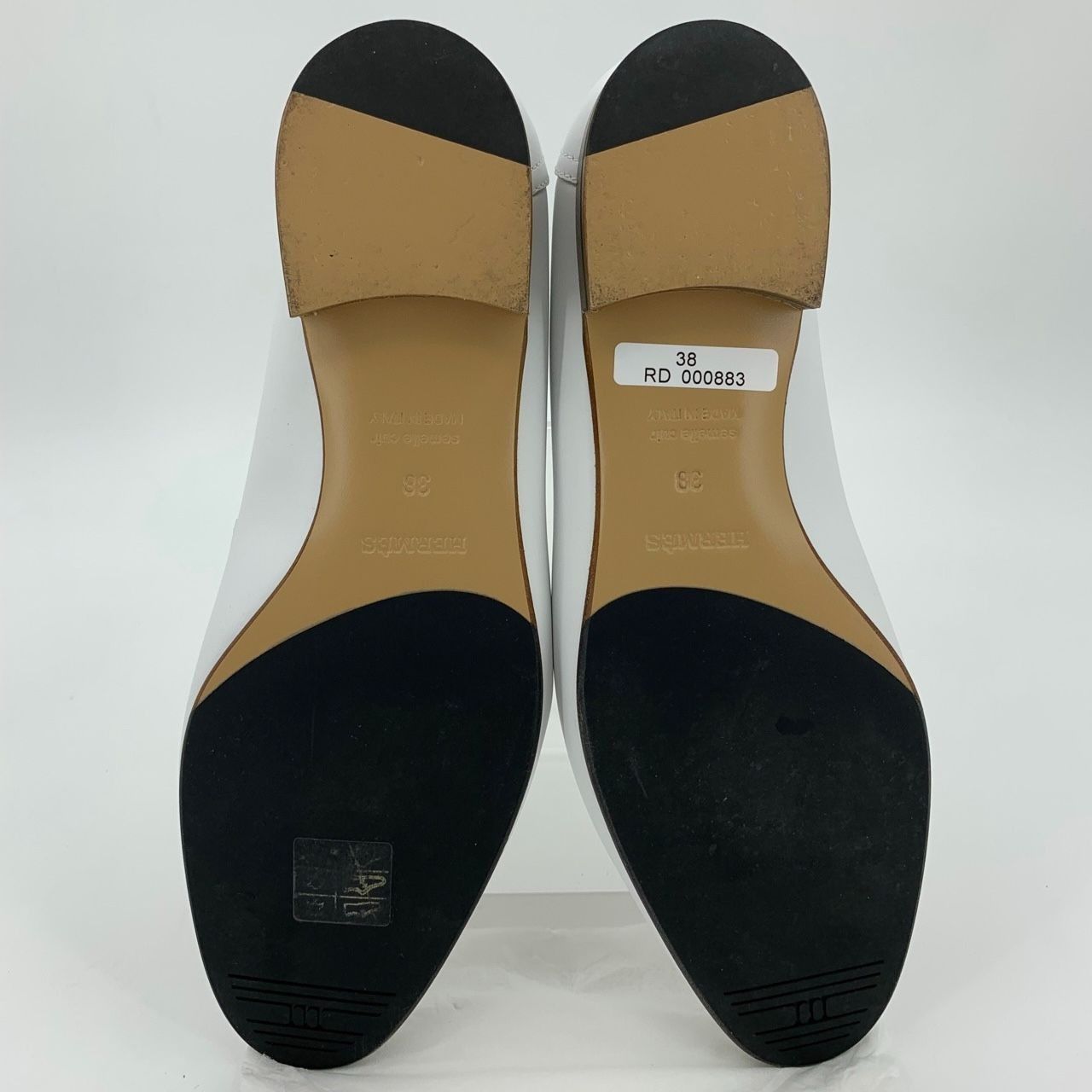 Hermes Hermès Womens Mocassins Royal Leather Flats Size 38 White & Size US 8 / IT 38 - 6 Thumbnail