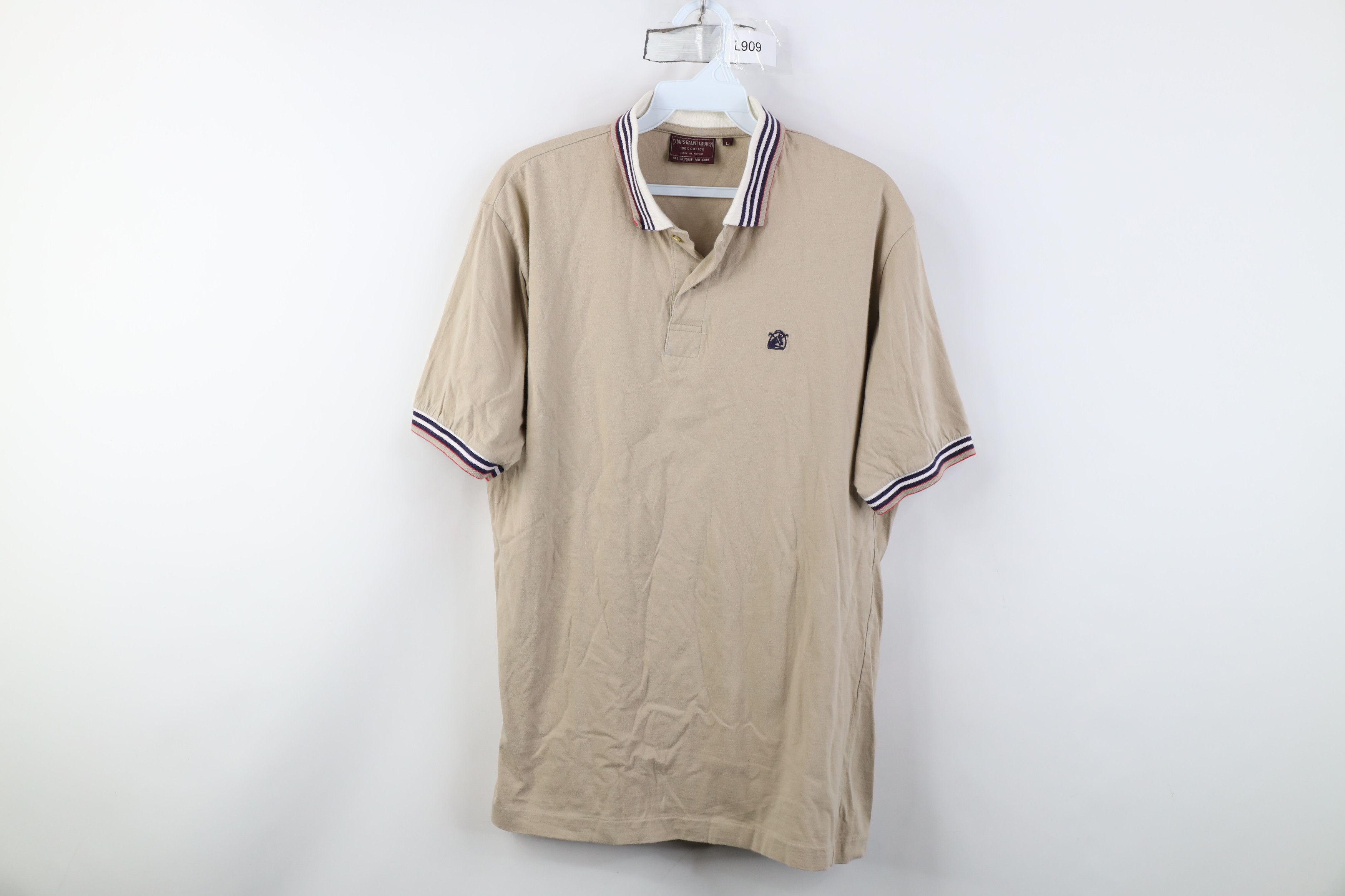Ralph Lauren Vintage 70s Chaps Ralph Lauren Horse Crest Collared Polo Size US L / EU 52-54 / 3 - 1 Thumbnail