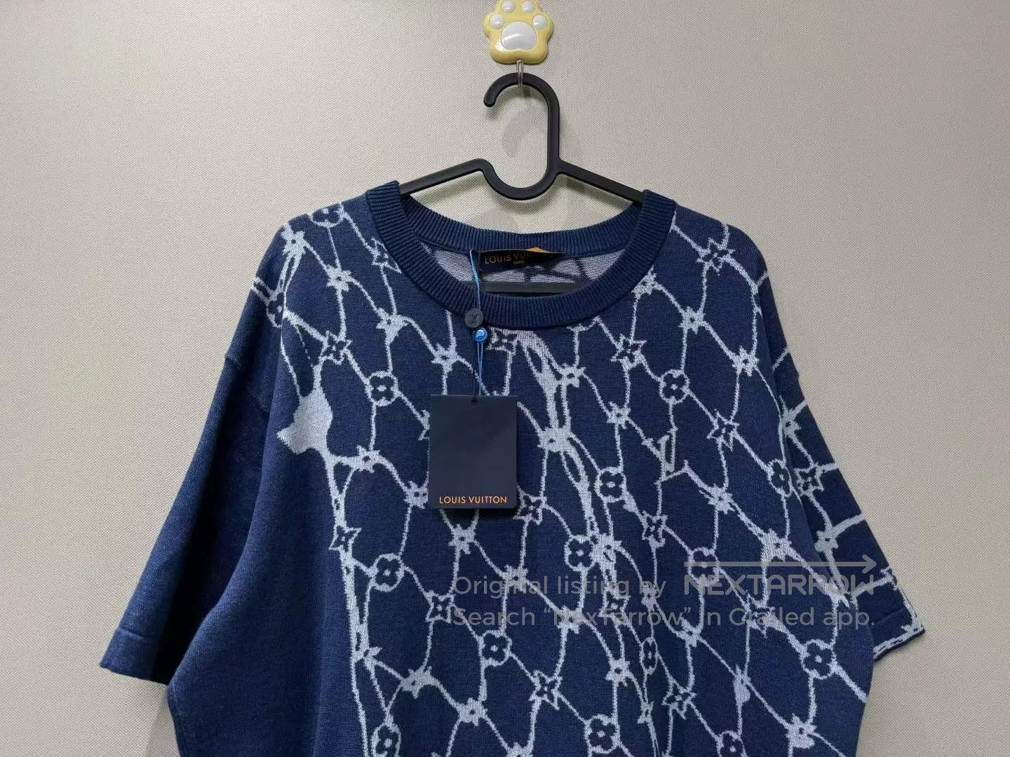 Louis Vuitton Louis Vuitton Blue Net Full Logo Knit Short Sleeve| Size US L / EU 52-54 / 3 - 2 Thumbnail