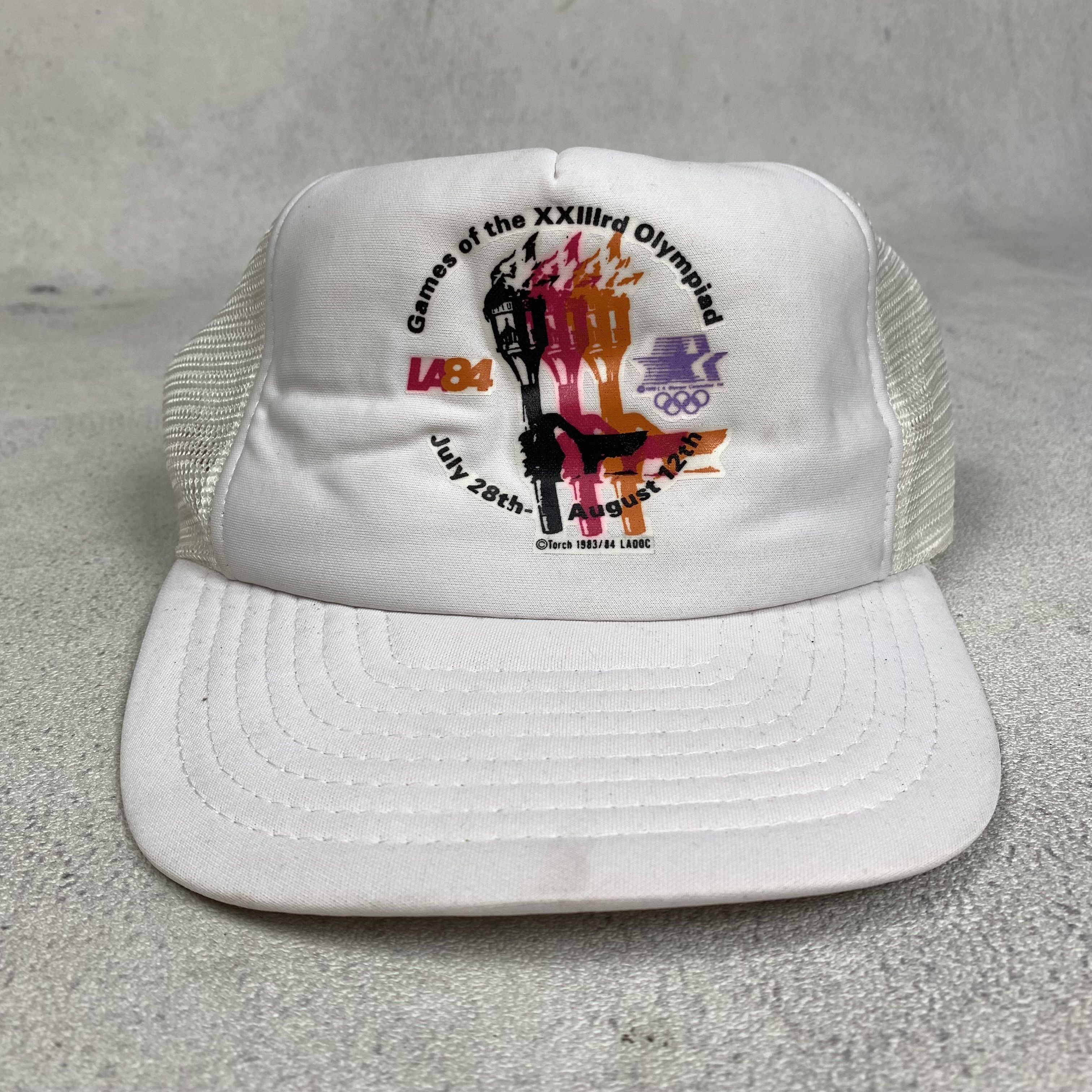 USA Olympics Vintage 1984 Summer Olympics Los Angeles Trucker Hat Size ONE SIZE - 2 Thumbnail