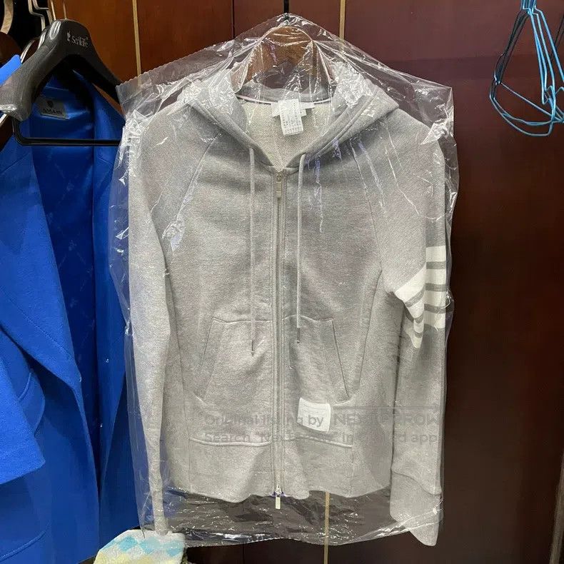 Thom Browne Thom Browne Gray Knit Zipper Hoodie Size US M / EU 48-50 / 2 - 9 Thumbnail