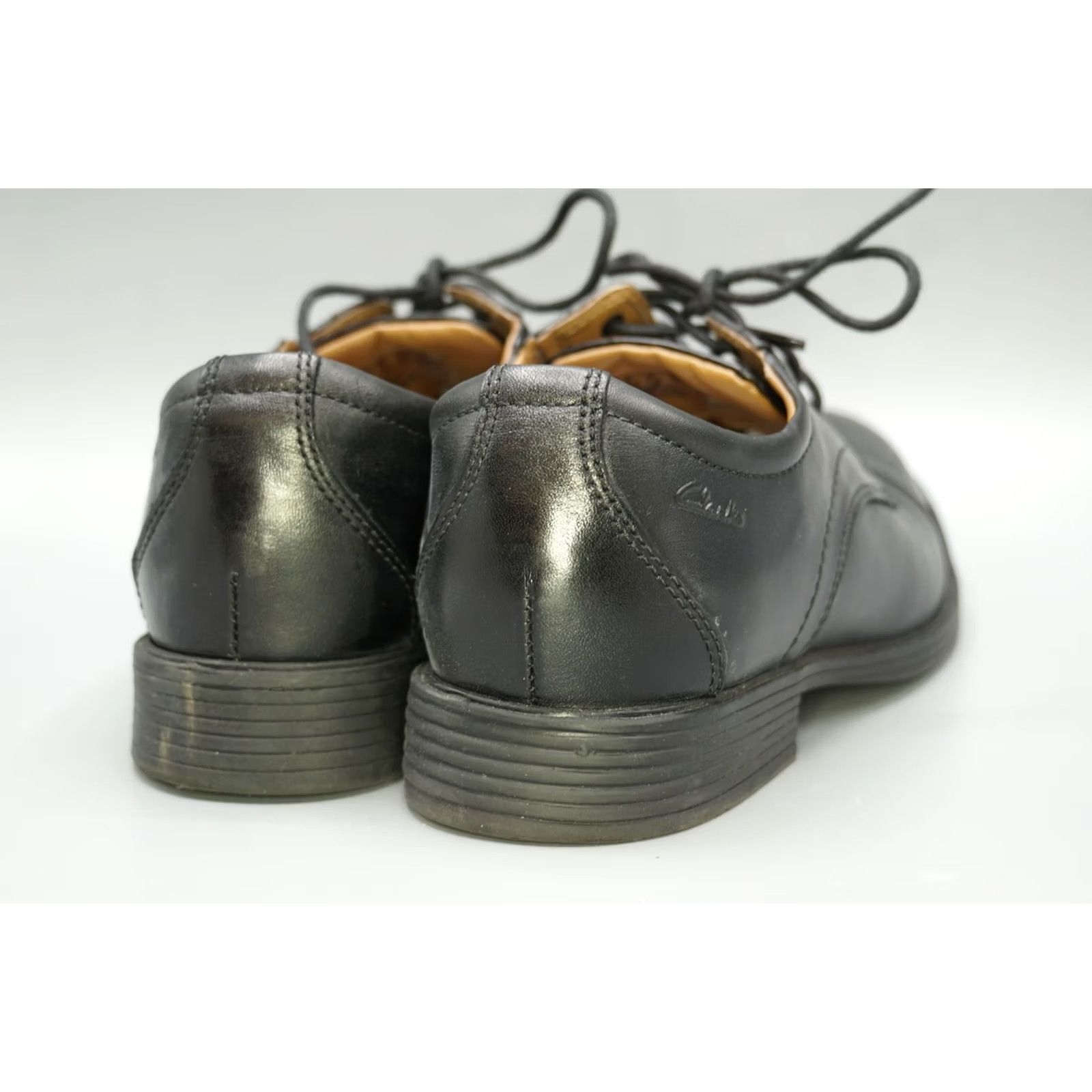Clarks Clarks Men's Black Leather Cap Toe Oxford Dress Shoes US 7.5 EU 40 UK 6.5 Size 40 - 4 Thumbnail