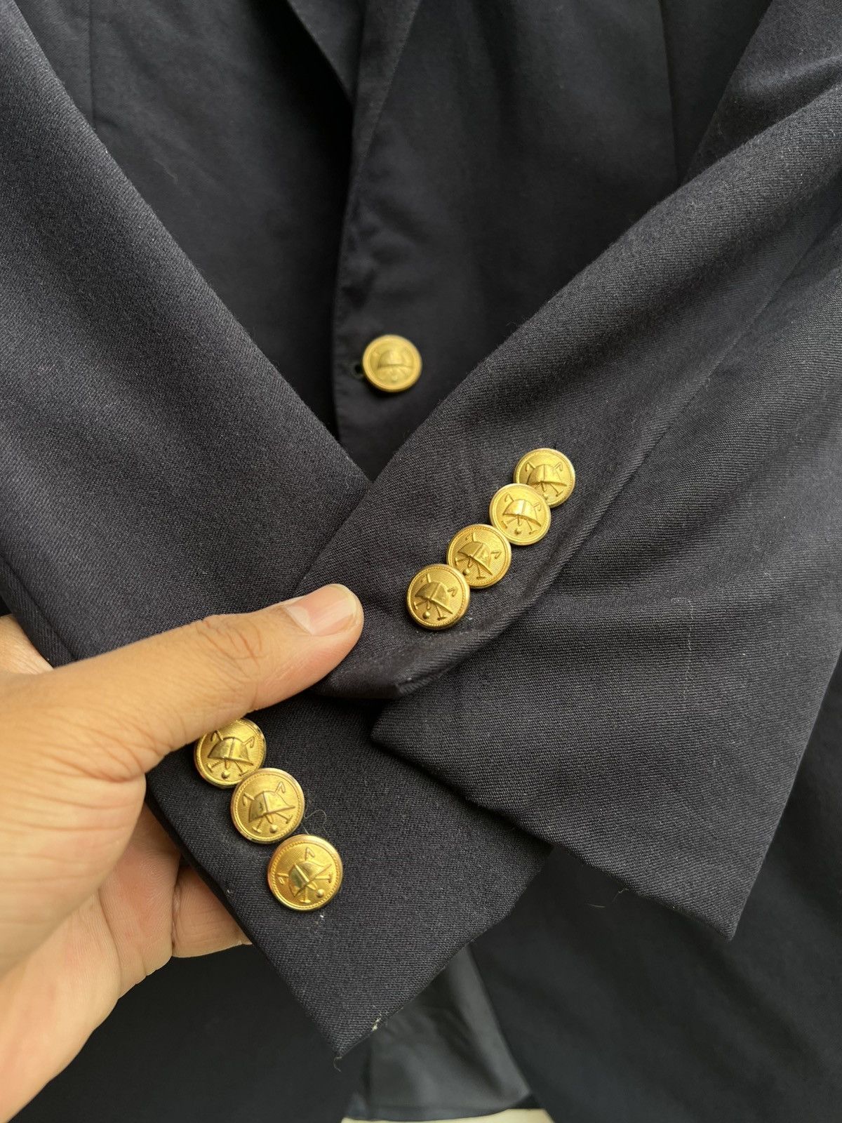 Polo Ralph Lauren Vintage Polo Ralph Lauren Blazer Gold Button Size 48L - 10 Thumbnail