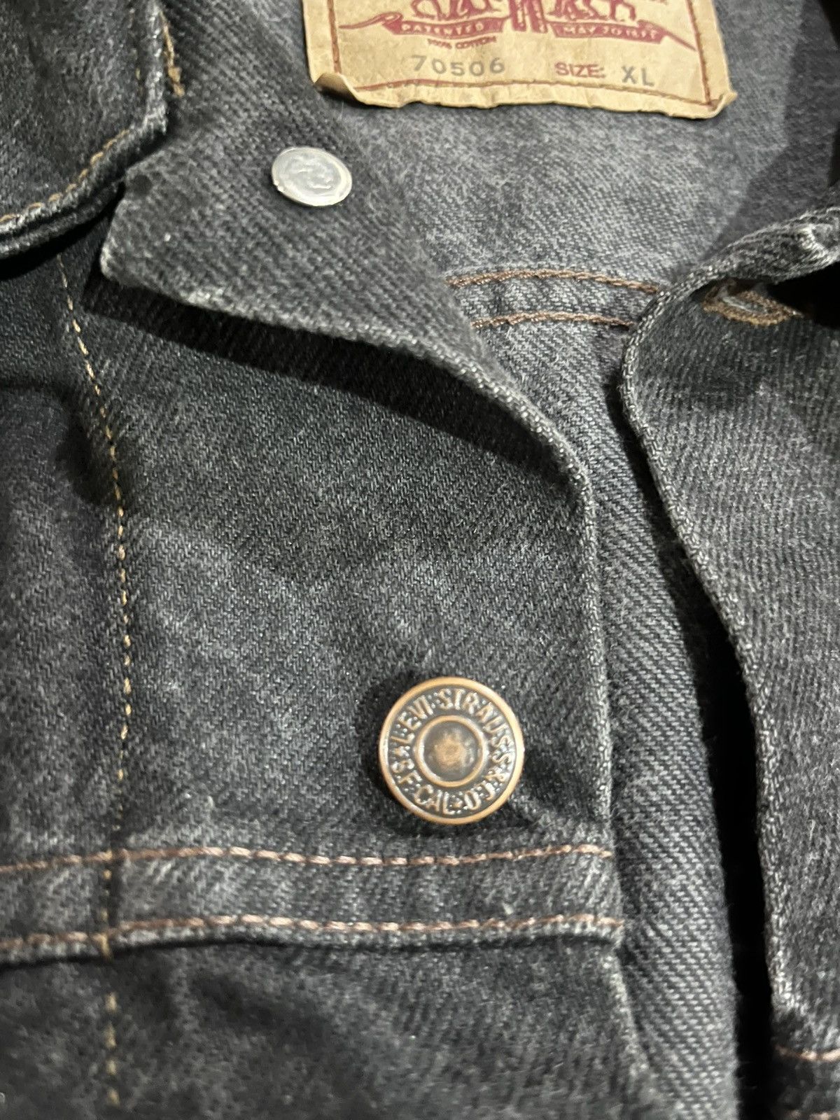 Levi's Vintage Levi’s 80’s 7506 Black Jacket Size US XL / EU 56 / 4 - 4 Thumbnail