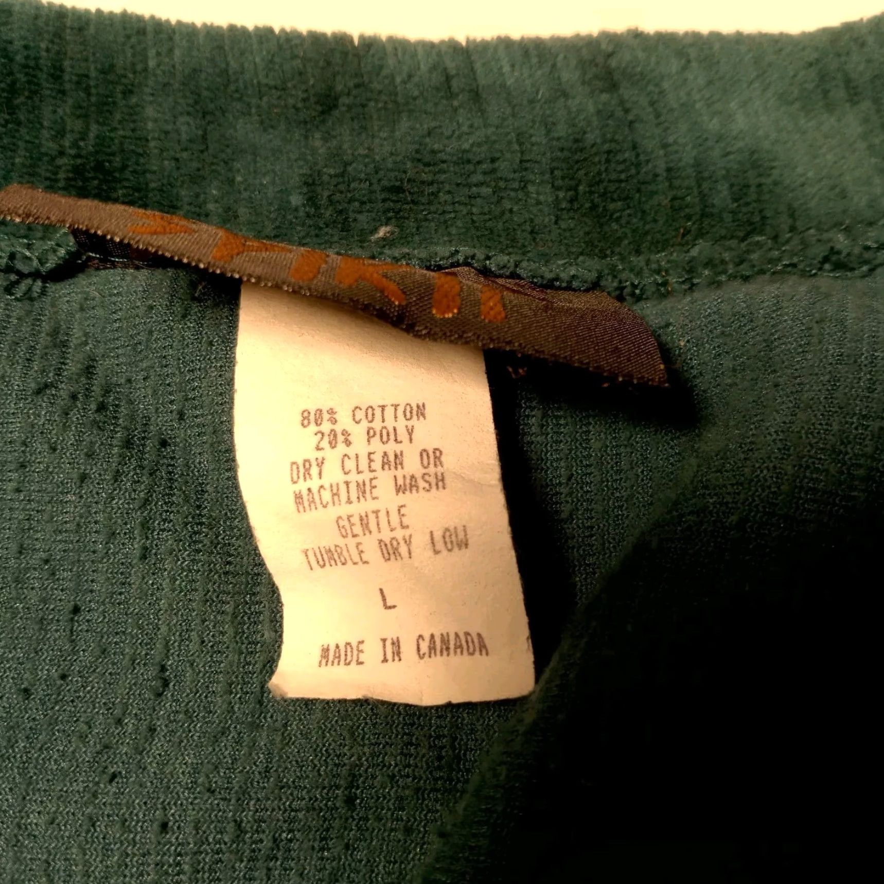 Vintage VINTAGE Kindred Spirit Jumper Dress Large Emerald Green Ribbed Velour Bohemian Womens Size L / US 10 / IT 46 - 6 Thumbnail