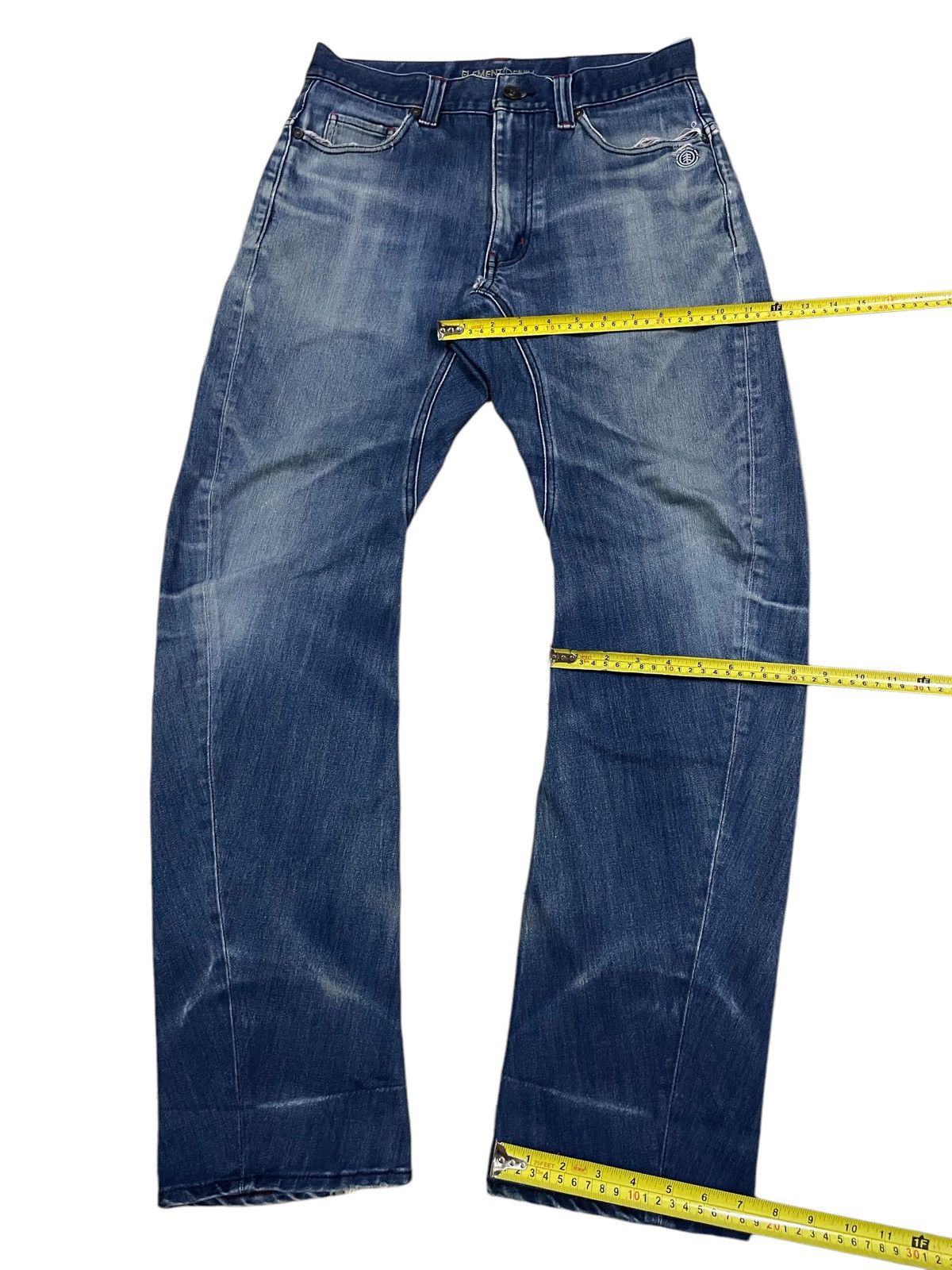 Element Vintage Y2K Elements Streetstyle Twisted Blue Washed Jeans Size US 30 / EU 46 - 17 Thumbnail