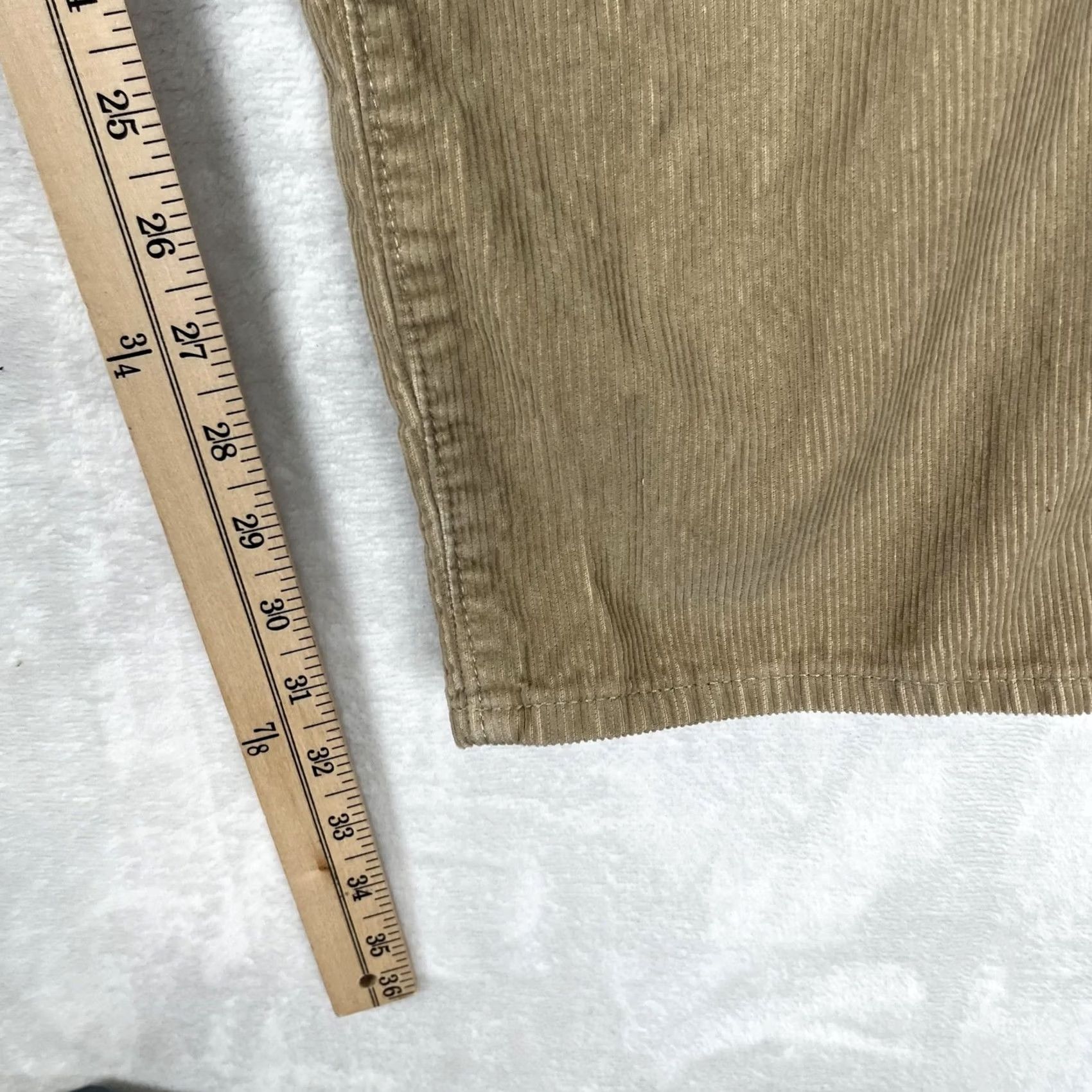 Gap GAP Original Corduroy Pants Mens 33x32 Beige Regular Fit Straight Leg Casual Pants Size US 33 - 2 Thumbnail