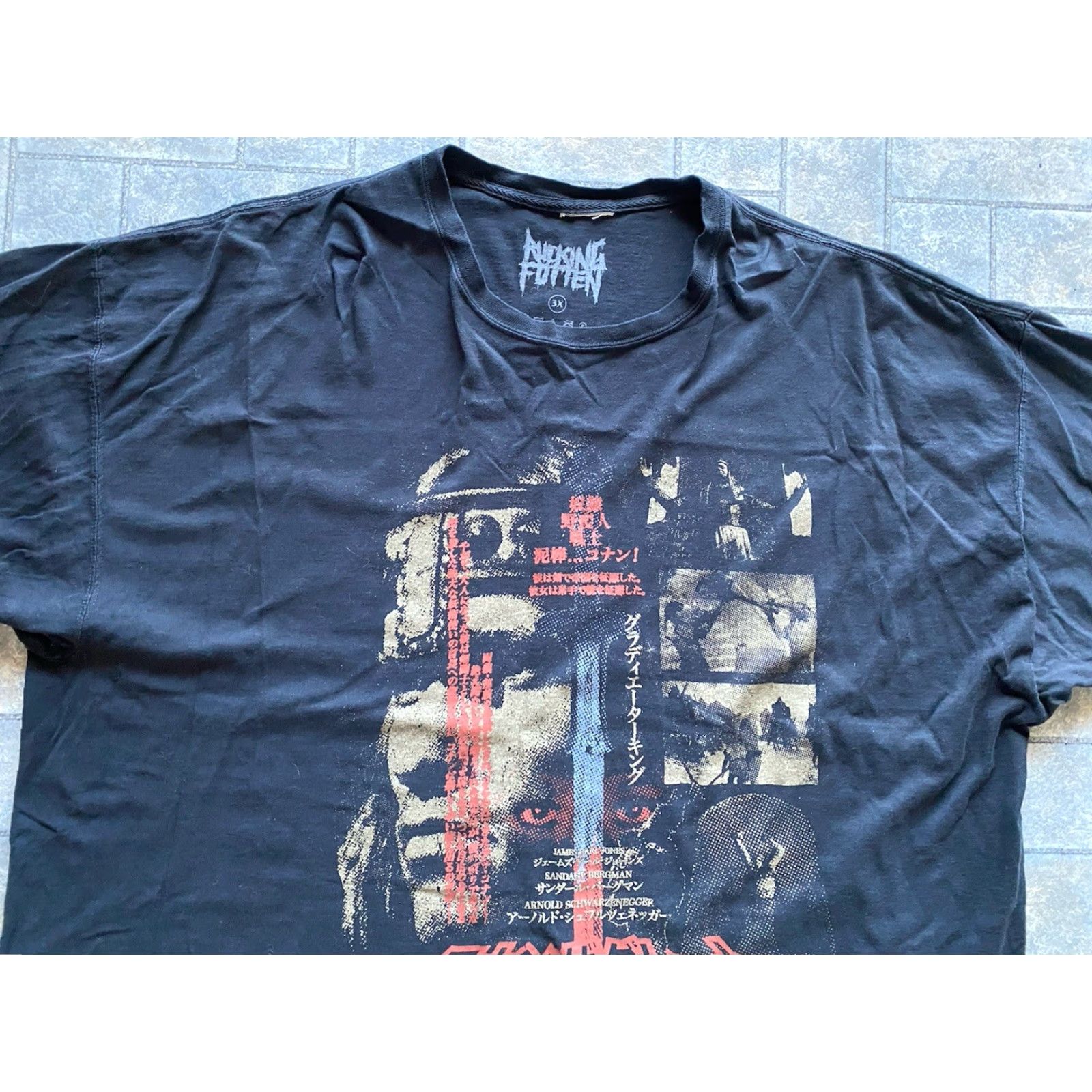 Rucking Fotten Rucking Fotten T-Shirt Black 3X Men Short Sleeve Conan The Barbarian Movie Shirt Mens Size US XXL / EU 58 / 5 - 5 Thumbnail