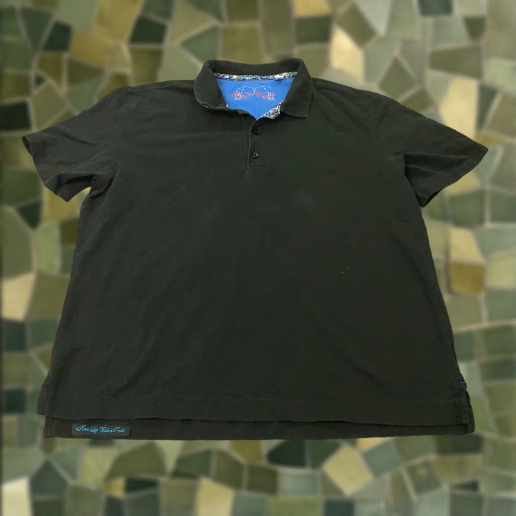 Robert Graham Robert Graham Polo Shirt Mens XL Black Golf Classic Fit Short Sleeve Polo Shirt Cuff Collar Spread Logo Size US XL / EU 56 / 4 - 1 Thumbnail
