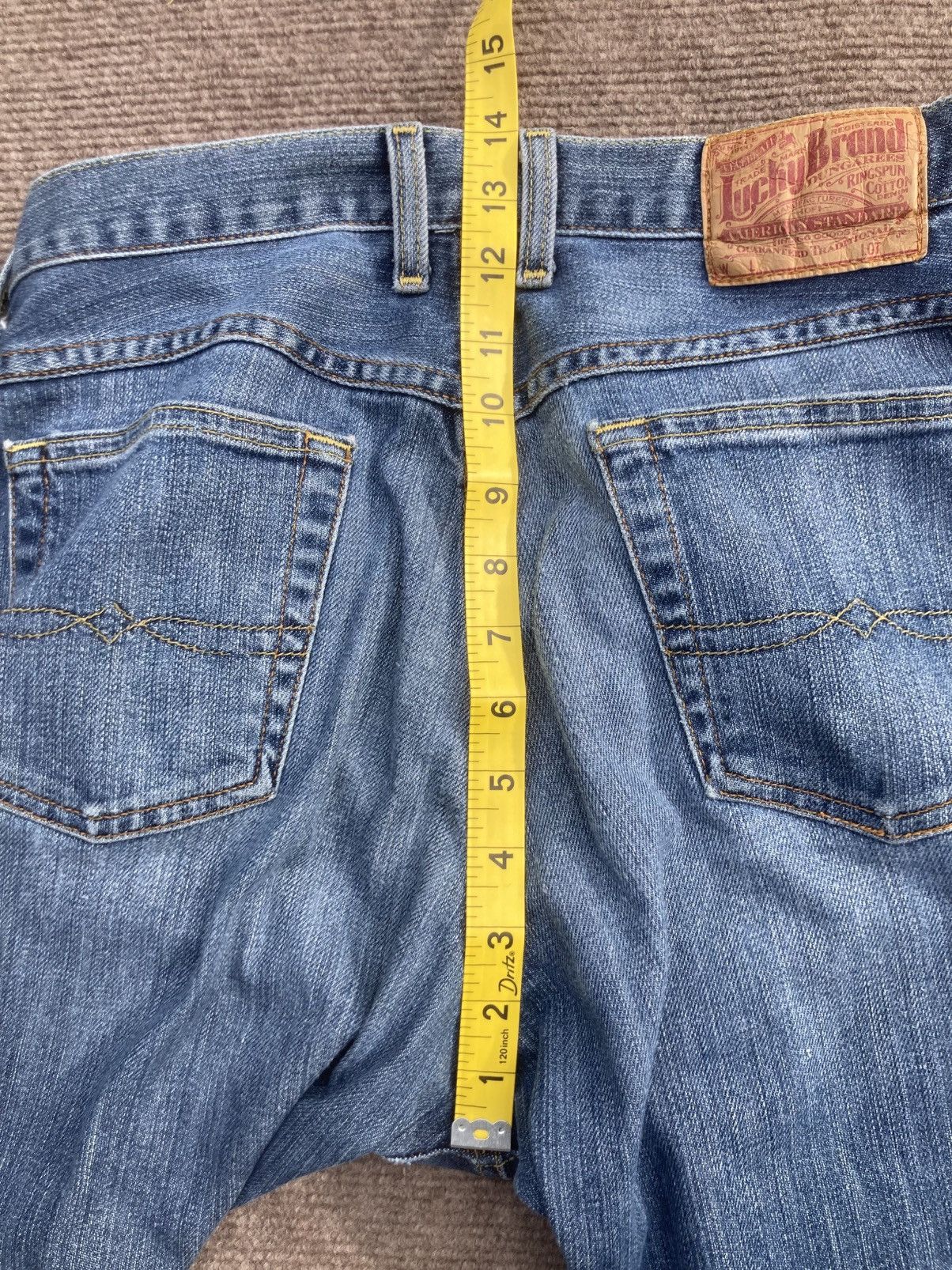Lucky Brand Vtg Y2k Lucky Brand Easy Rider Owl Gusset Flare Jean 29 USA Size 29" - 14 Thumbnail