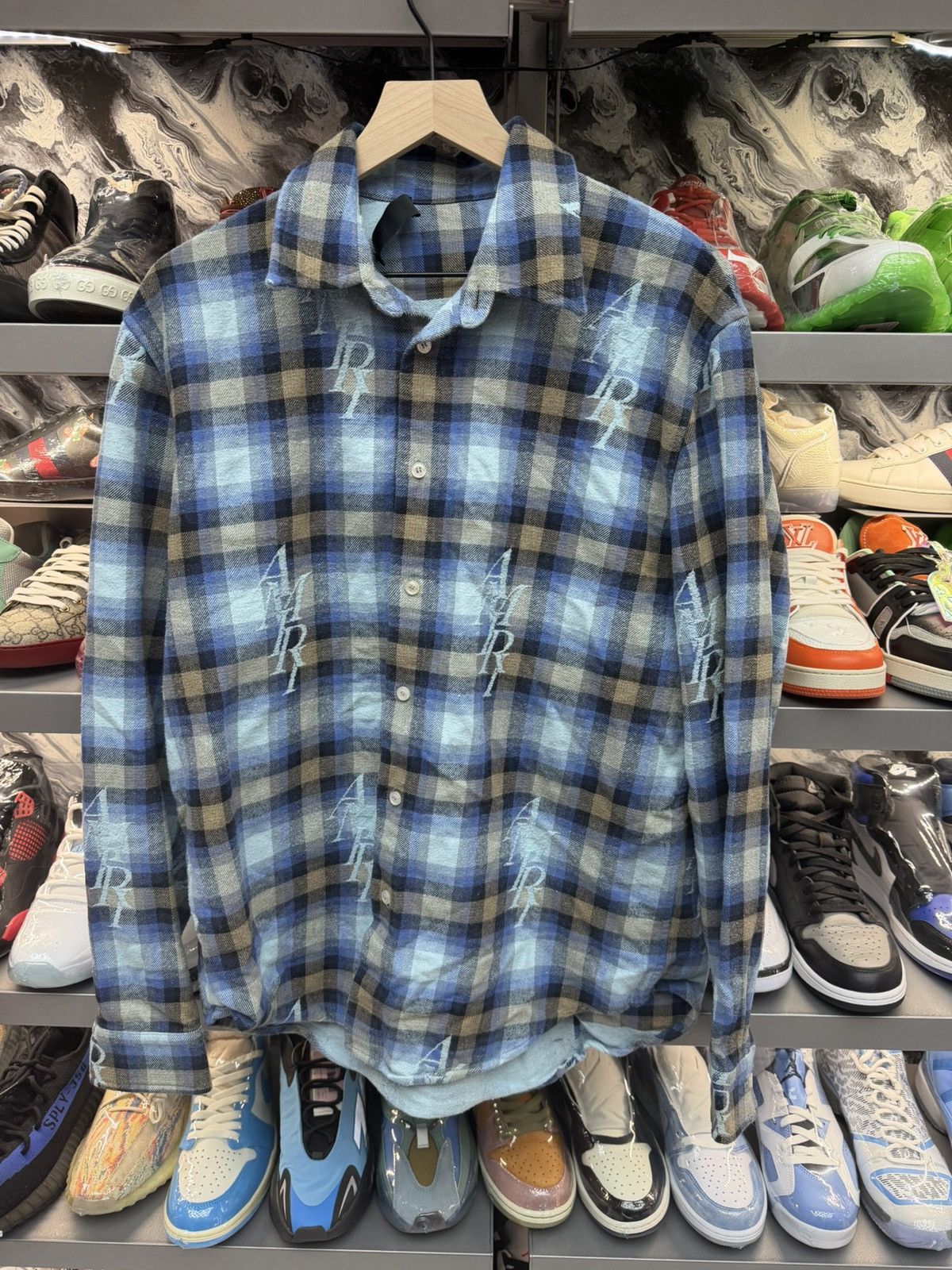 Amiri Amiri Blue Flannel L/S Size US L / EU 52-54 / 3 - 1 Thumbnail