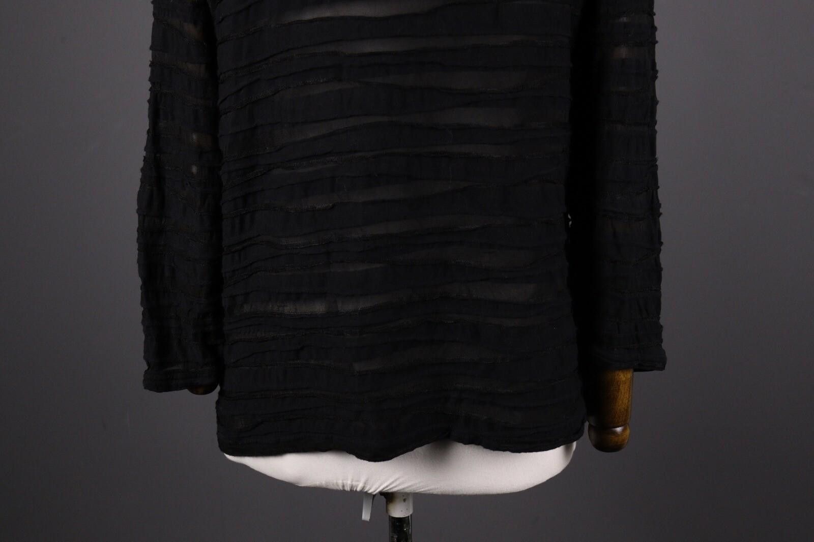 Designer Cut LooseBlack Designer Mesh Long Sleeve Top Shirt Size L Size L / US 10 / IT 46 - 7 Thumbnail
