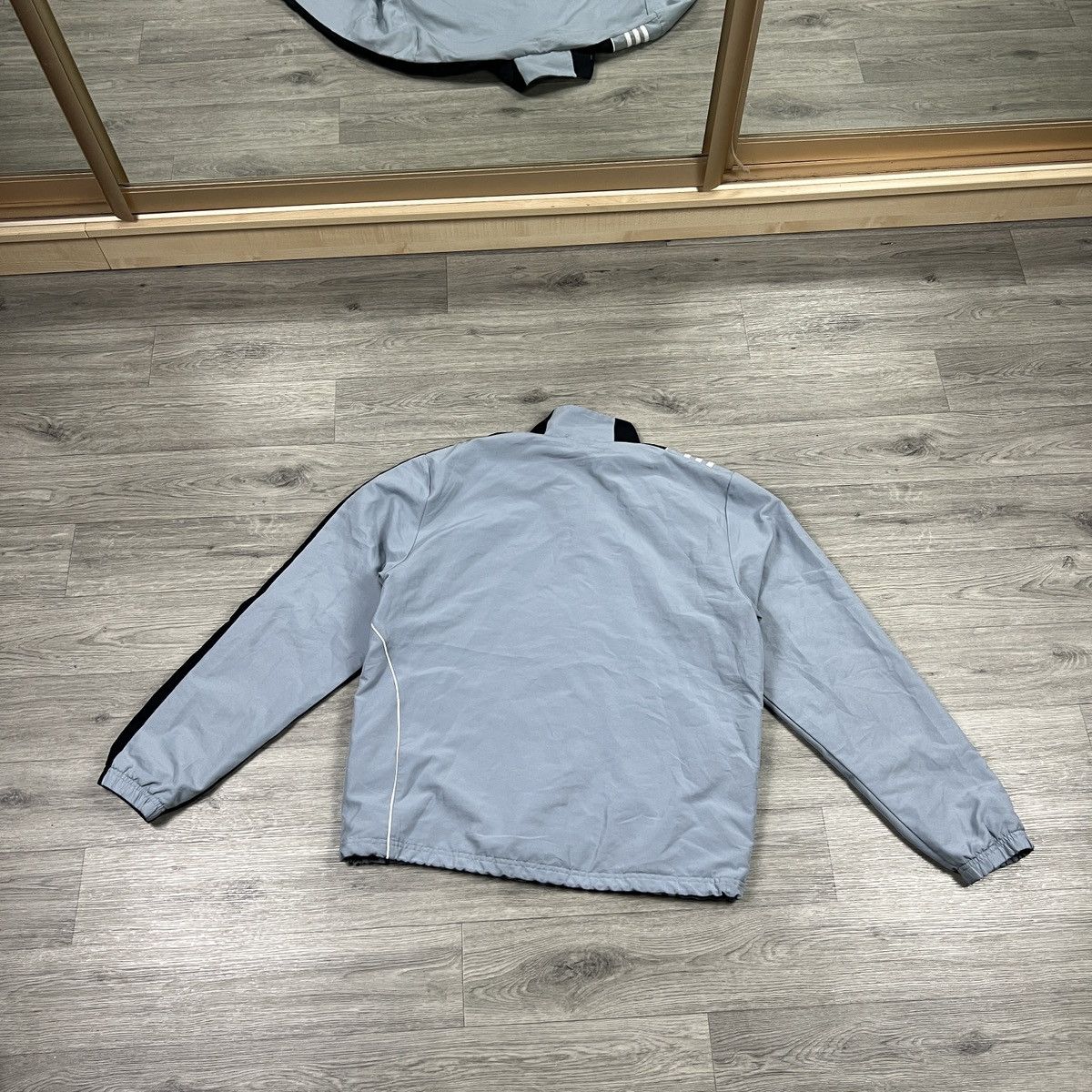 Adidas Vintage Adidas Clima365 Track Jacket Grey Black 3-Stripes Size US L / EU 52-54 / 3 - 11 Thumbnail