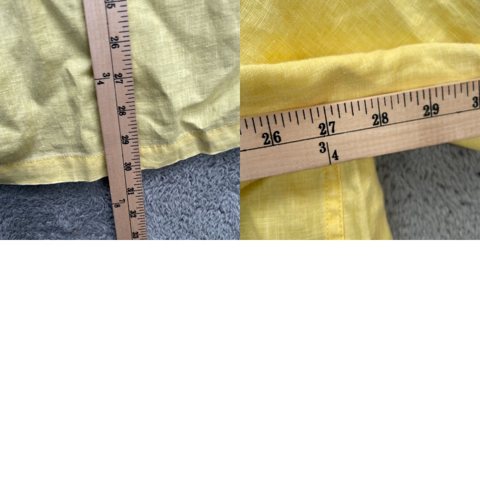 Tommy Bahama VINTAGE Tommy Bahama Shirt Mens XL Yellow Linen Pleated Button Up Side Slit Size US XL / EU 56 / 4 - 8 Thumbnail