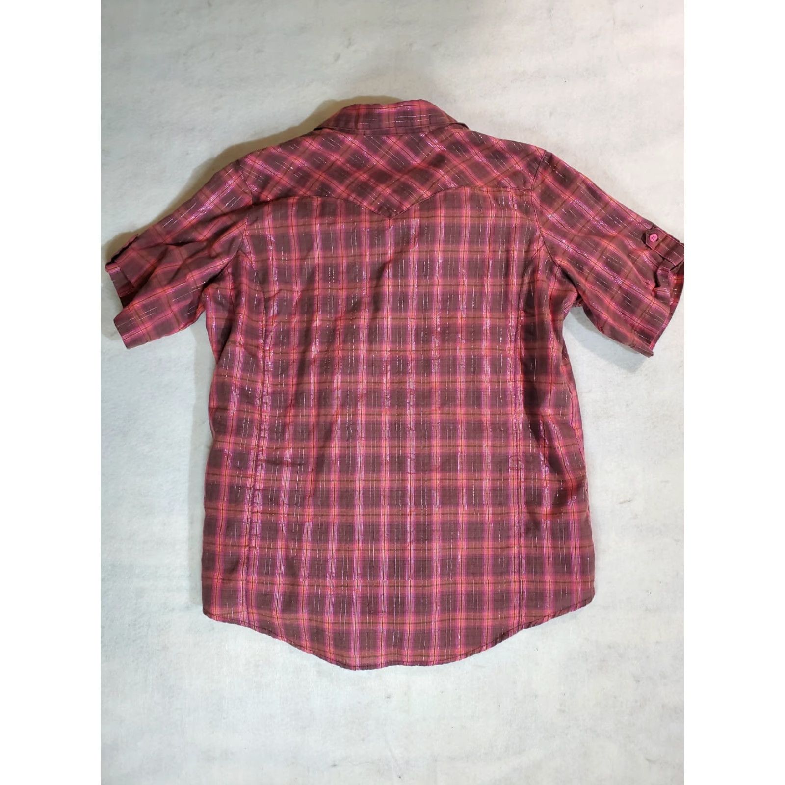 Wrangler VINTAGE Wrangler Wrancher Women Large Pearl Snap Shirt Ruffle Western Cowgirl Size L / US 10 / IT 46 - 4 Thumbnail