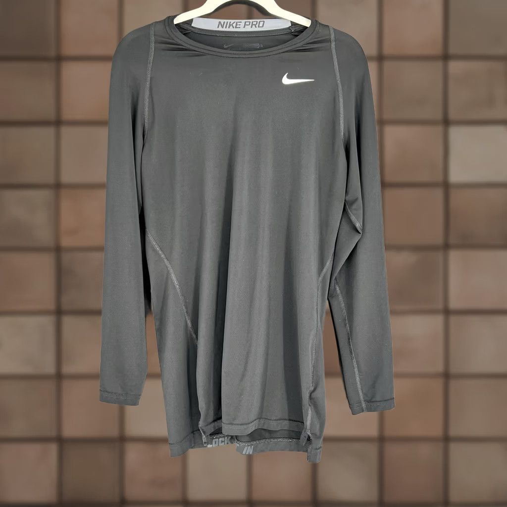 Nike Nike Pro Shirt Mens 2XL Black Dri-FIT Long Sleeve Compression Athletic Shirt Size US XXL / EU 58 / 5 - 1 Thumbnail