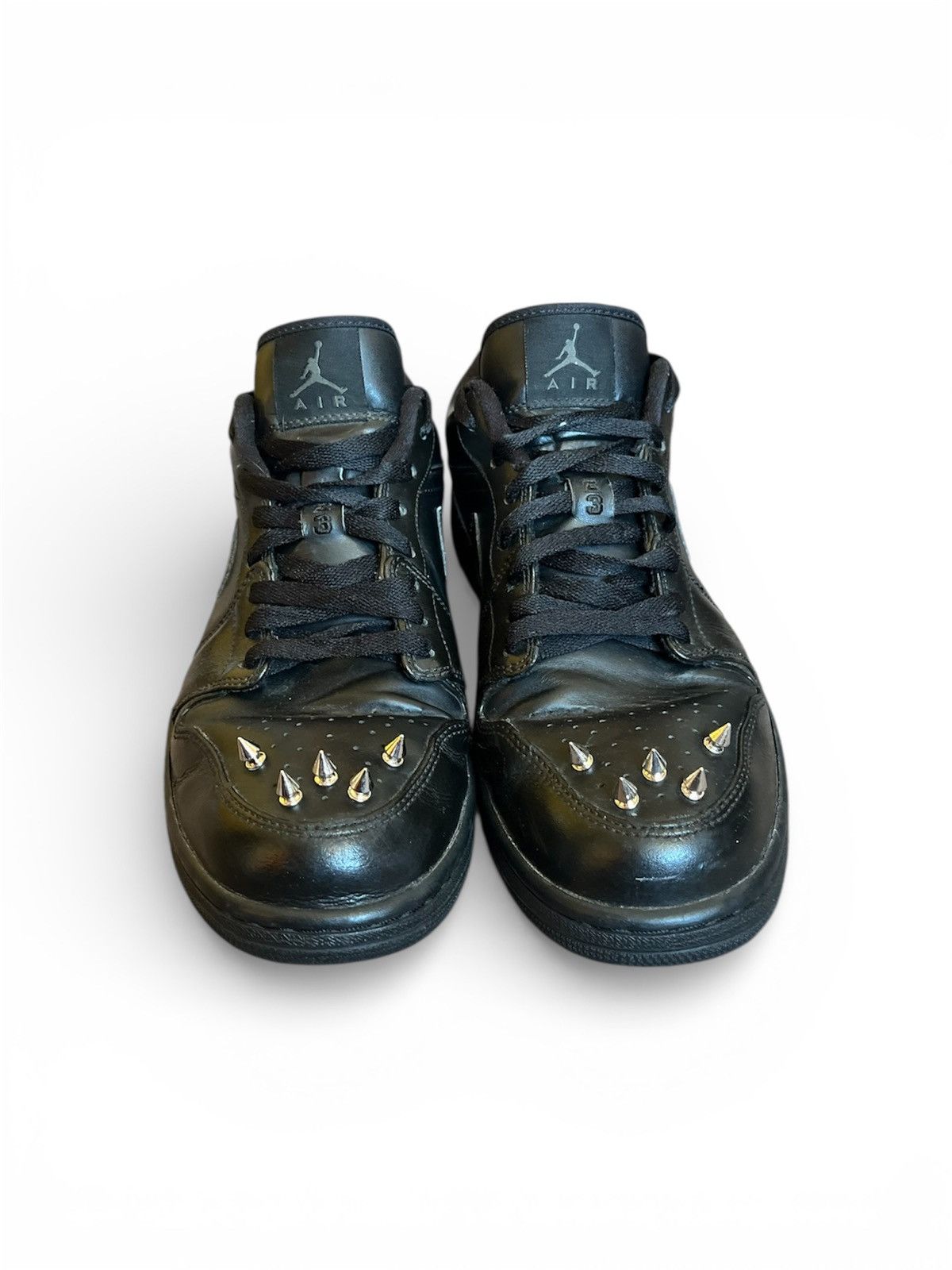 Jordan Brand Air Jordan 1 Mid Black Custom Studded Toe US 11.5 Size US 11.5 / EU 44-45 - 1 Thumbnail