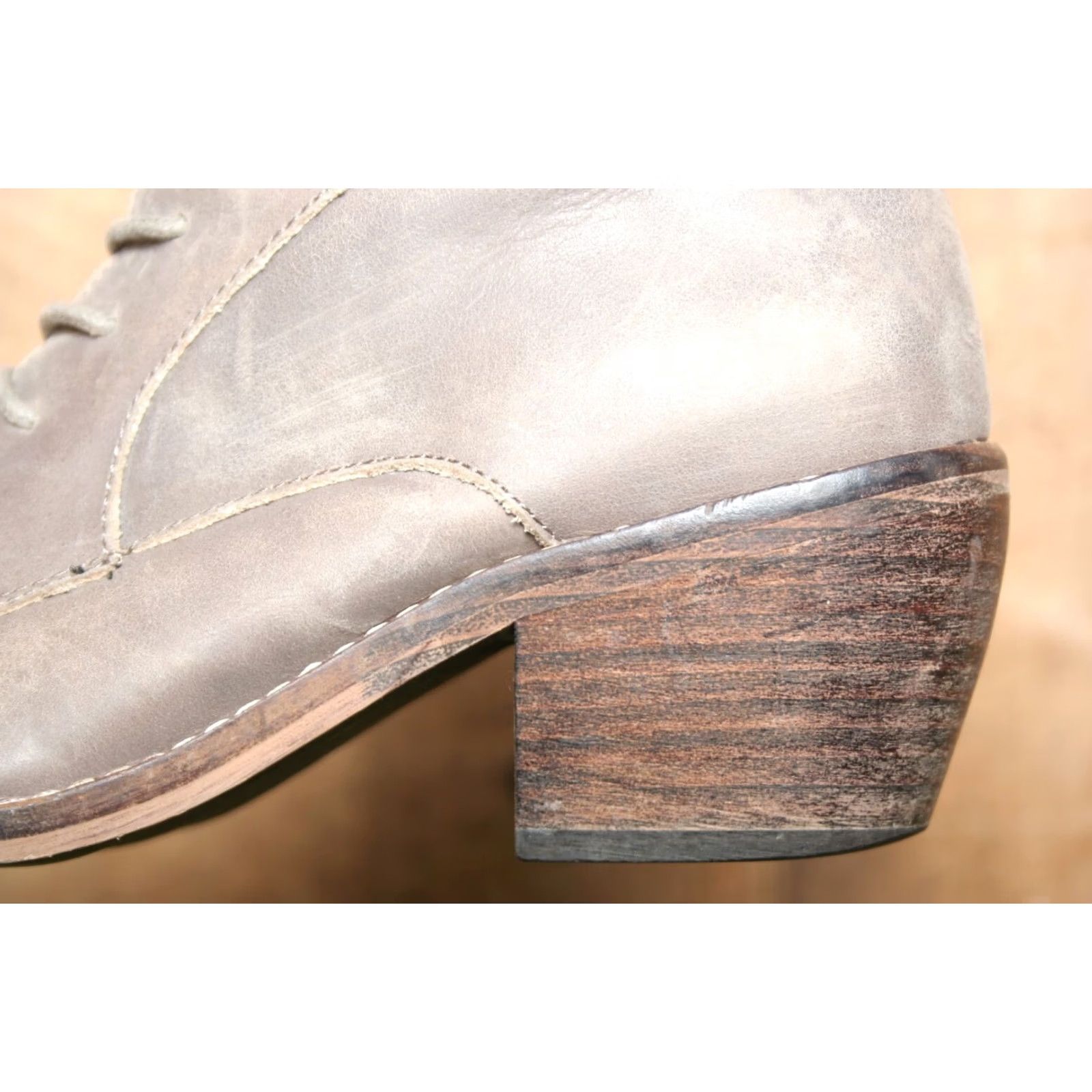 Vintage MTNG Felicity Leather Bootie Brown Square Toe Ankle Lace Up Mid Heel Women EU 37 US 6.5 MTNG Originals Felicity Boots Size US 7 / IT 37 - 7 Thumbnail