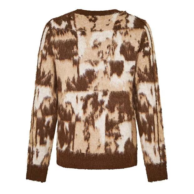 o1g2r1mq0524 Jacquard Crewneck Sweatshirts in Multicolor