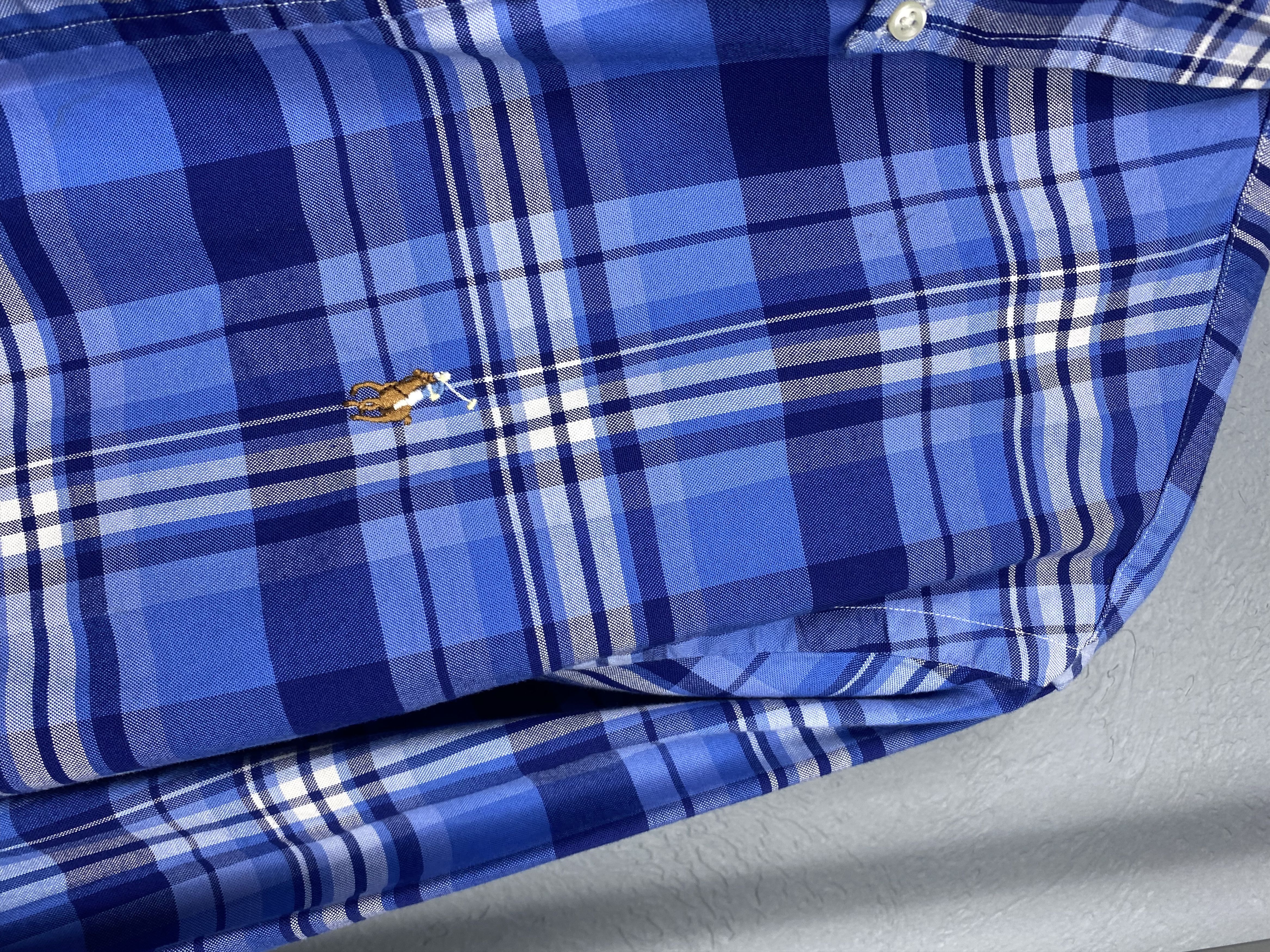 Polo Ralph Lauren Polo Ralph Lauren Vintage Oxford Mens Plaid Shirt Y2K Size US L / EU 52-54 / 3 - 3 Thumbnail