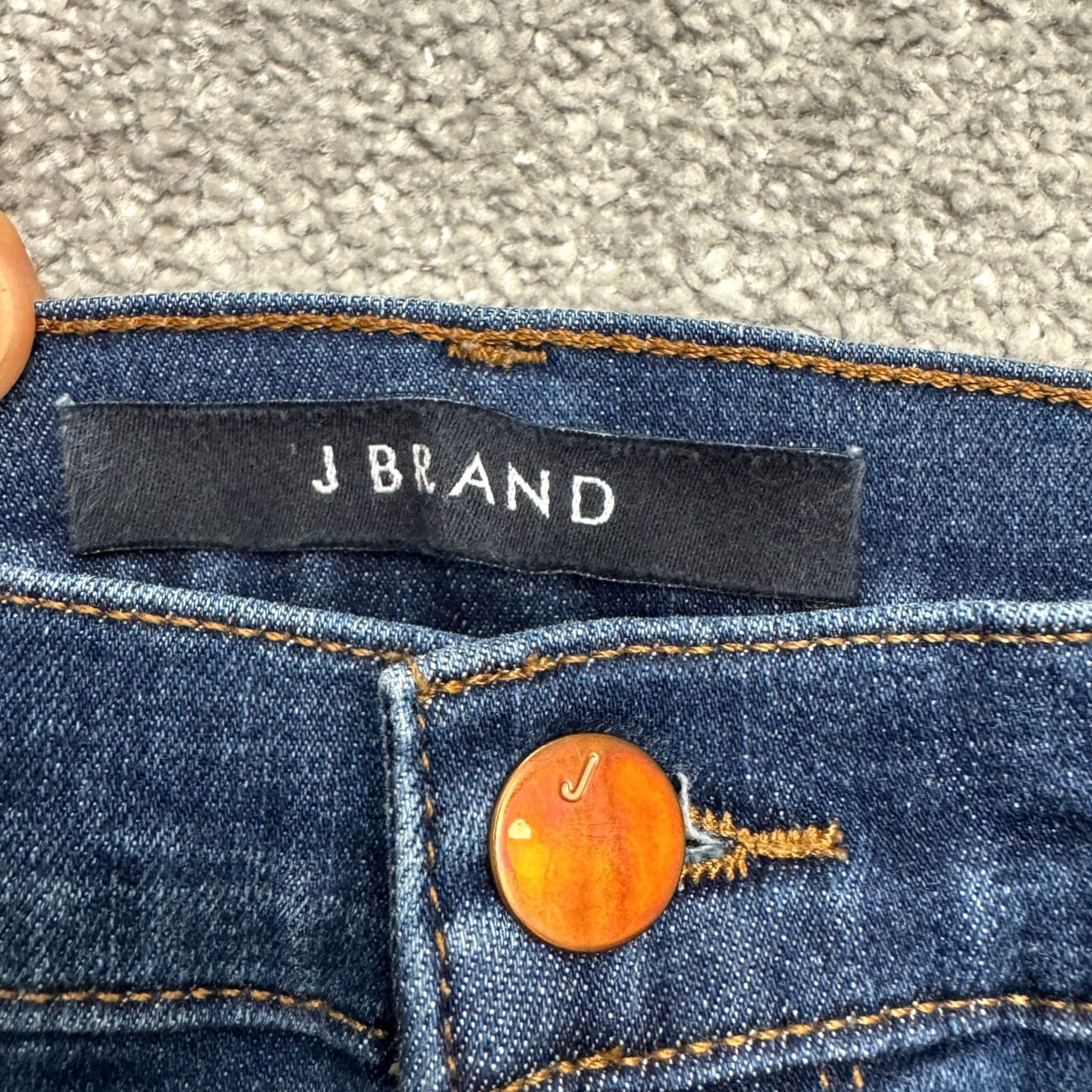 J Brand J Brand Demen Trou Jeans Womens 25 Blue Mid Rise Cropped Distressed Denim Casual Size 42" / US 20 - 5 Thumbnail