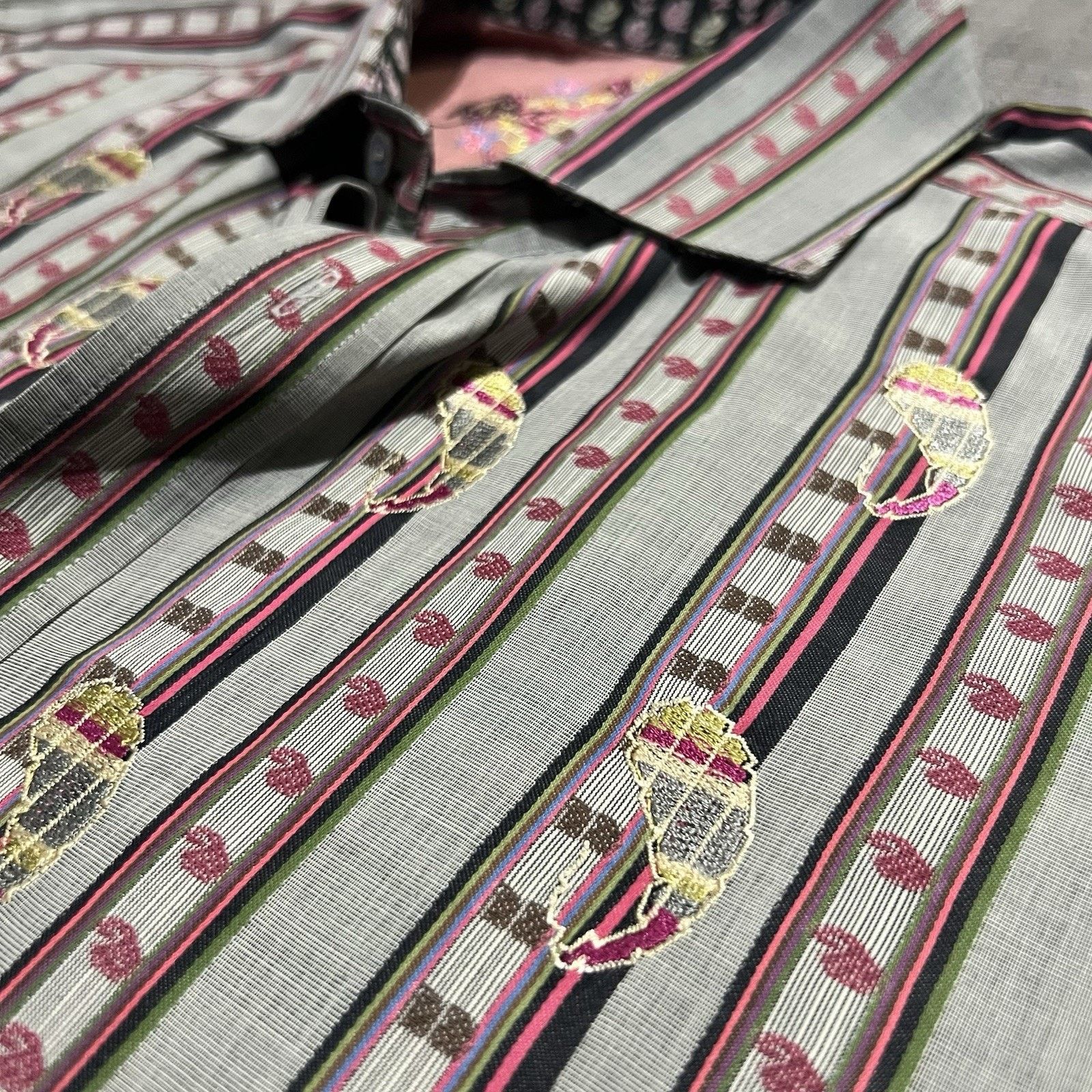 Robert Graham Robert Graham Button Shirt Impala Embroidered Striped Sz XL Size US XL / EU 56 / 4 - 4 Thumbnail