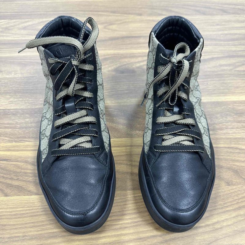 Gucci Gucci Black and Brown High-Top Fashion Sneakers Size US 9 / EU 42 - 2 Thumbnail