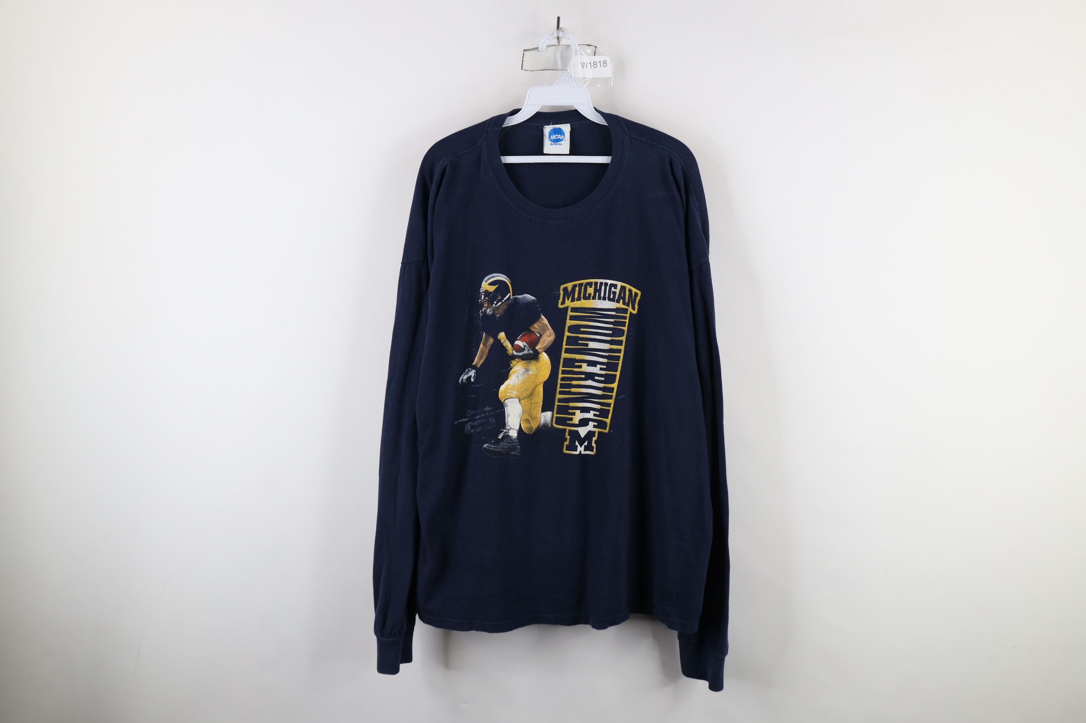 Vintage Vintage Y2K Mens University of Michigan Long Sleeve T-Shirt Size US XXL / EU 58 / 5 - 1 Thumbnail