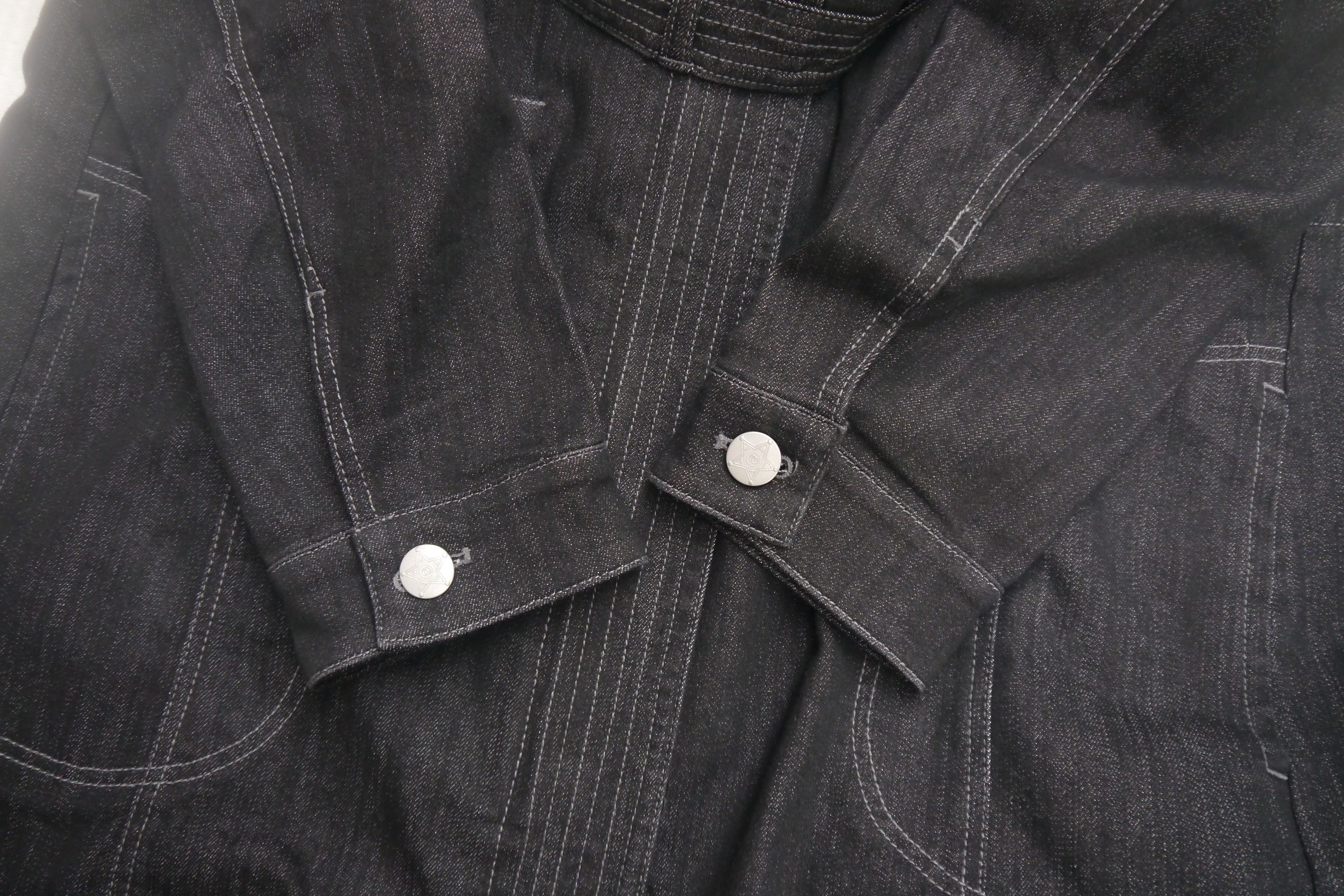 Japanese Brand (J775) Denimus Japan Black Stretch Denim Hood Women Coat XL Size XL / US 12-14 / IT 48-50 - 10 Thumbnail
