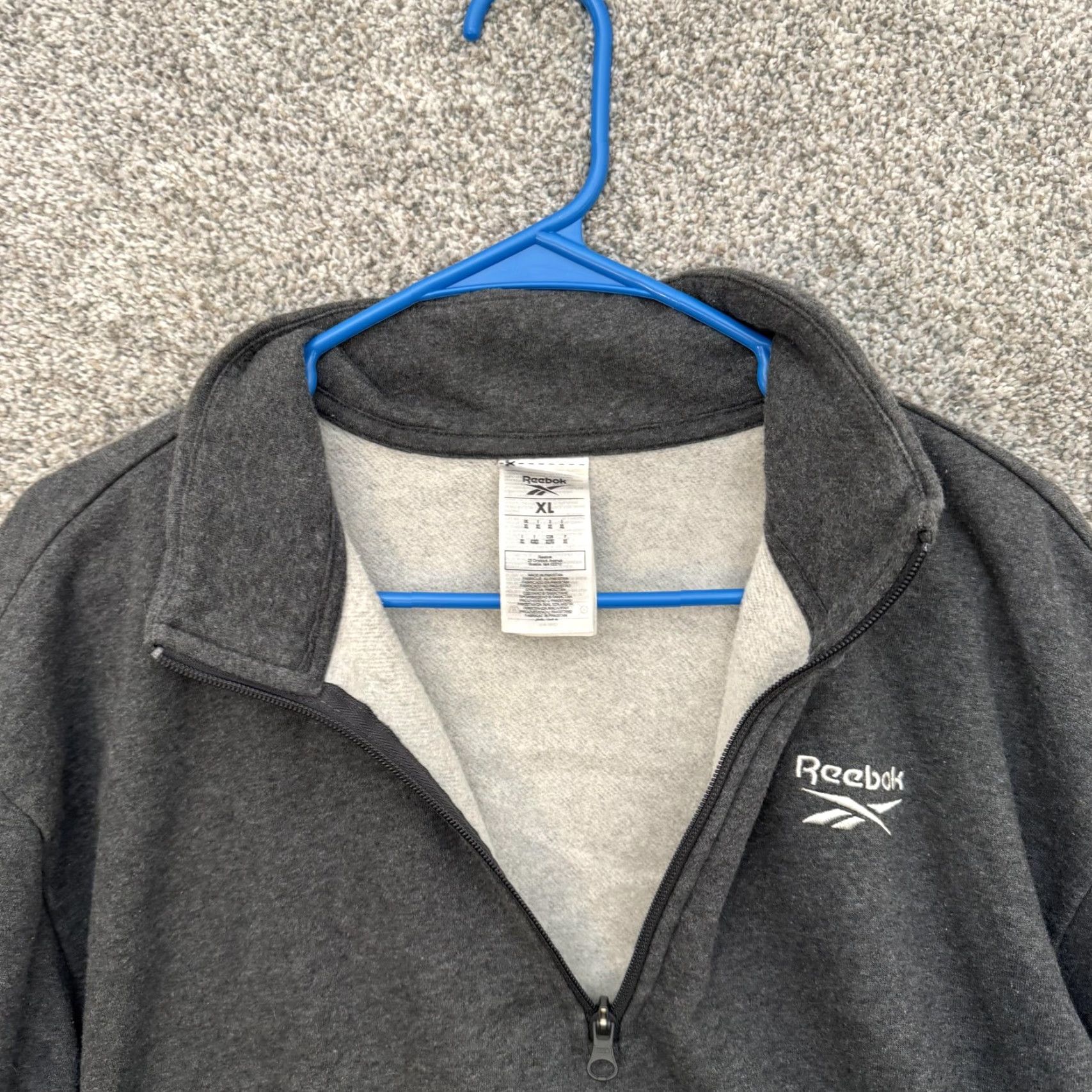 Reebok VINTAGE Reebok Pullover Sweatshirt Mens XL Gray 1/4 Zip Fleece Training Size US XL / EU 56 / 4 - 5 Thumbnail