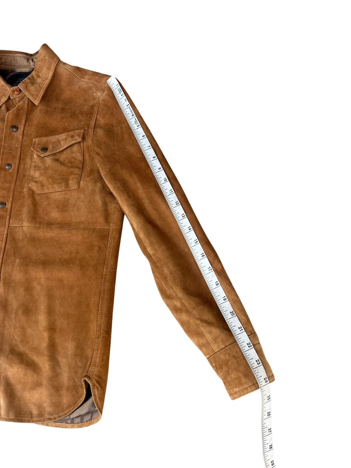 Leather United Arrows Goatskin Suede Leather Western Shirt Size US S / EU 44-46 / 1 - 5 Thumbnail