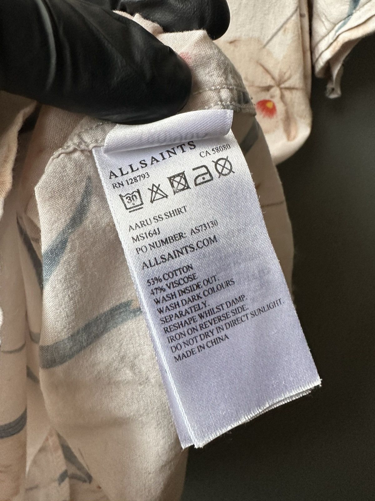 Allsaints Allsaints AARU SS Cotton Viscose Shirt Size S Size US S / EU 44-46 / 1 - 4 Thumbnail