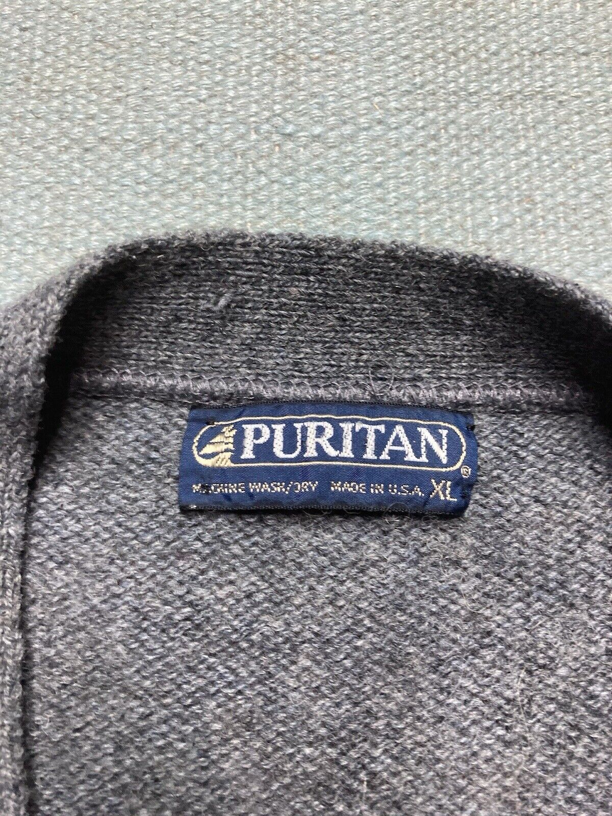 Puritan × Vintage VTG 70s puritan sweater vest wool blend cardigan button XL Size US XL / EU 56 / 4 - 3 Thumbnail