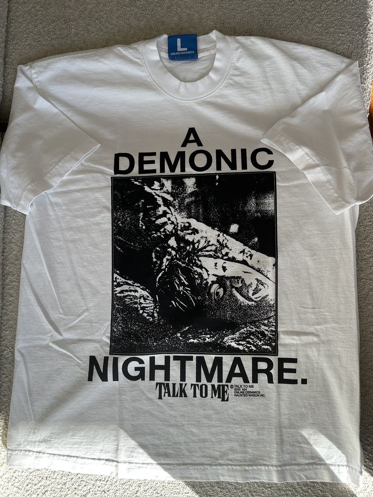 A24 × Online Ceramics Online Ceramics x Talk To Me Demonic Nightmare Tee - Large Size US L / EU 52-54 / 3 - 3 Thumbnail