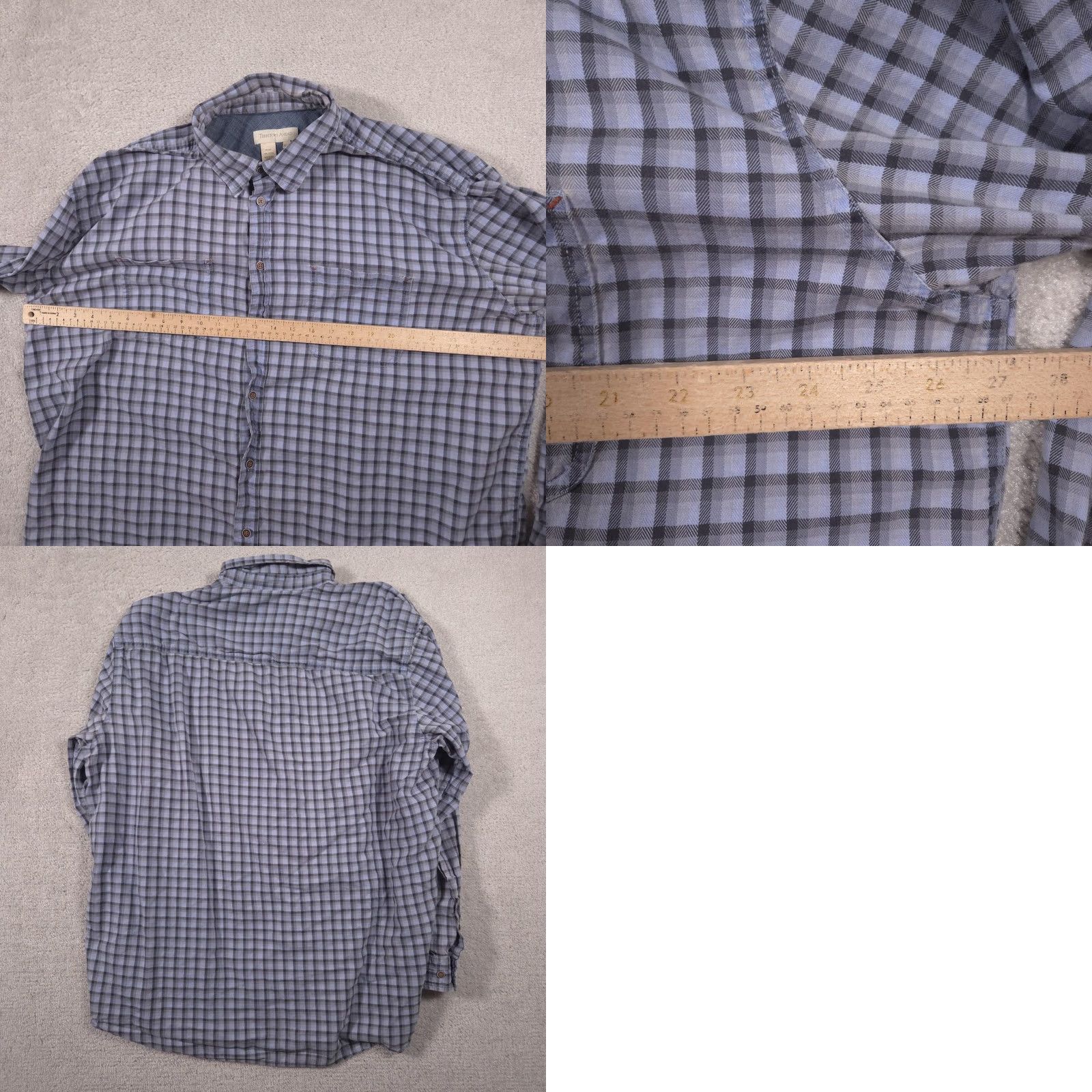The Territory Ahead Territory Ahead Shirt Mens XLT Blue Check Button Front Long Sleeve Casual Size US XL / EU 56 / 4 - 8 Thumbnail