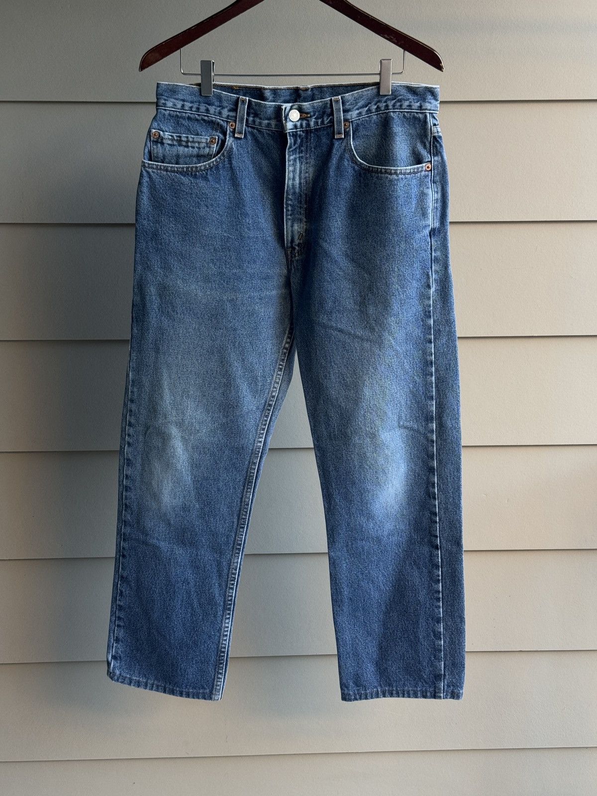 Levi's VINTAGE 90s LEVIS 505 STRAIGHT LEG DENIM JEANS 34x30 Size US 34 / EU 50 - 1 Thumbnail