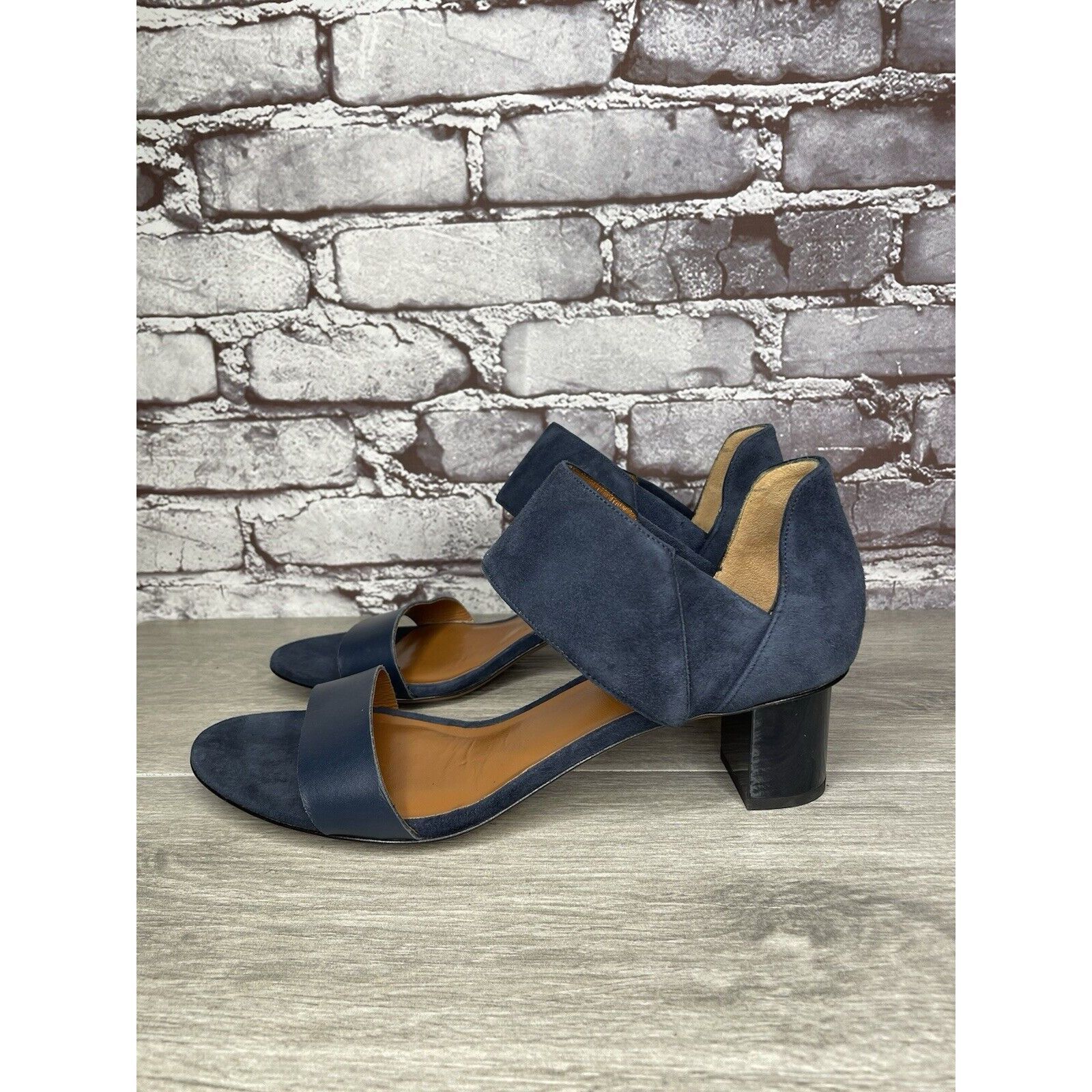 Aquatalia Aquatalia Blue Suede Leather Ankle Strap Heel Open Sandals W Size US 11 / IT 41 - 10 Thumbnail
