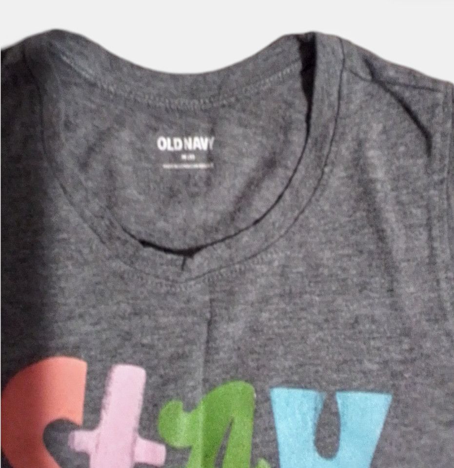 Old Navy Girls Gray STAY WILD Sleeveless Graphic Tank Top Size M / US 6-8 / IT 42-44 - 2 Thumbnail