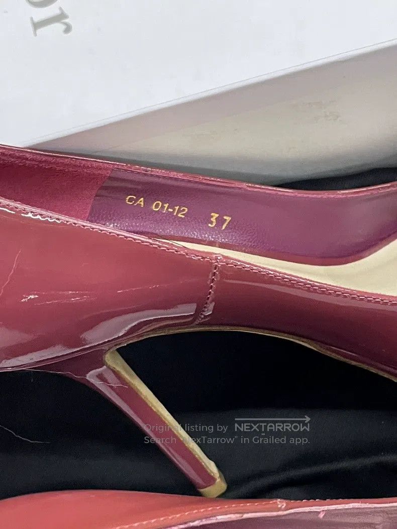 Dior Dior Red patent leather fish mouth high heels Size US 6.5 / IT 36.5 - 4 Thumbnail