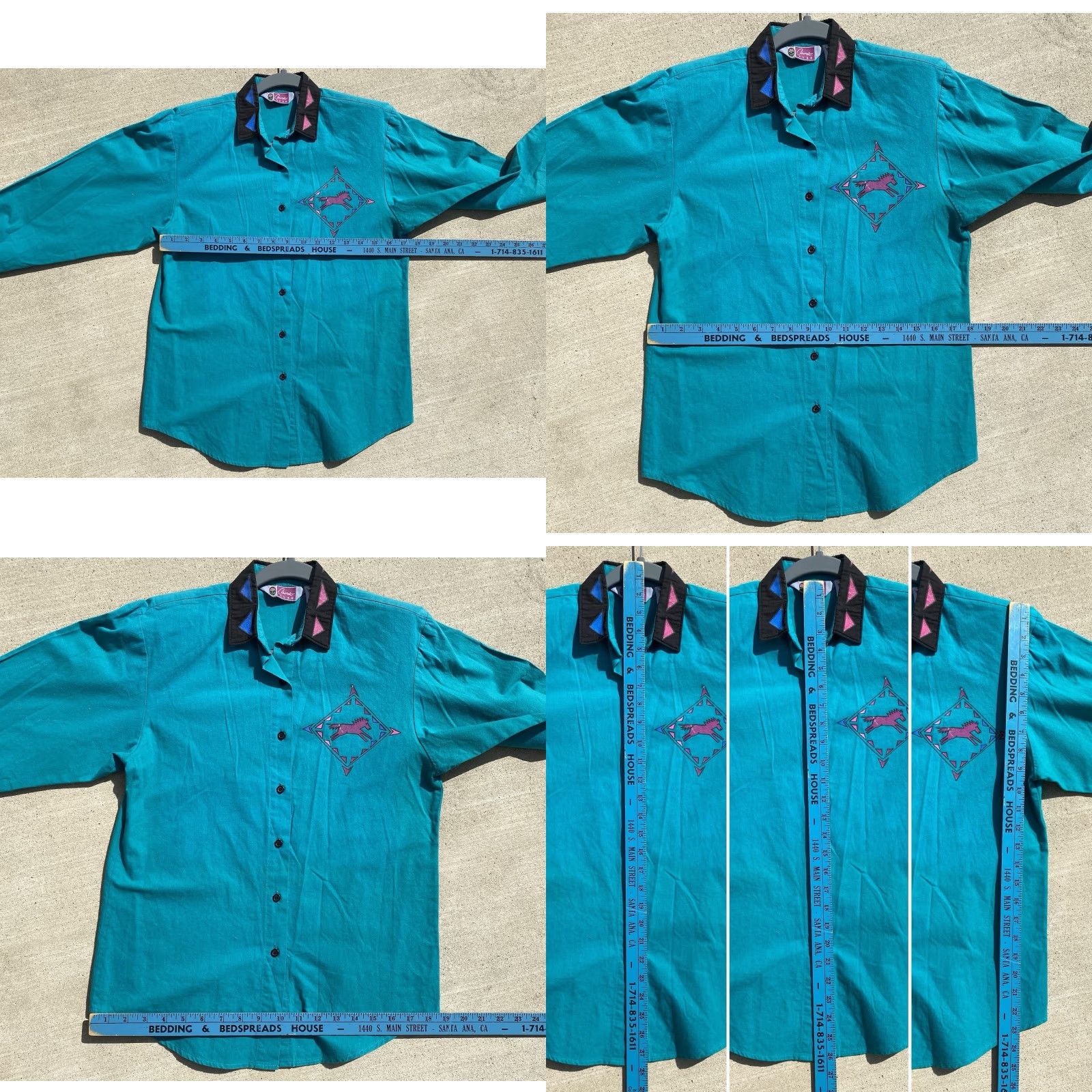 Vintage Vtg Cameo Rose Western Southwestern Shirt Top Blouse Horses 80s 90s Cowgirl XS Size XS / US 0-2 / IT 36-38 - 11 Thumbnail