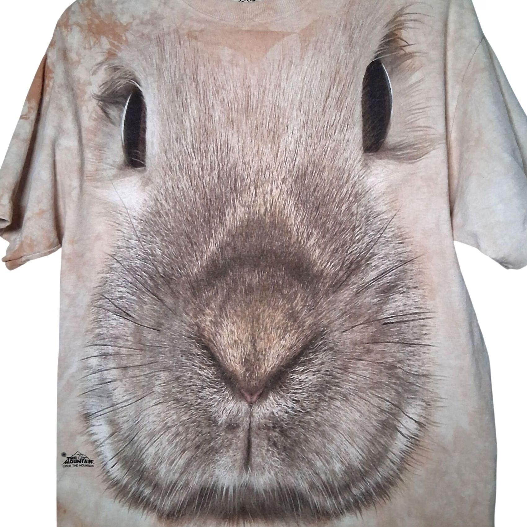 The Mountain VINTAGE The Mountain Bunny Rabbit Face Shirt T-Shirt Medium Beige Tie Dye Graphic Men Size US M / EU 48-50 / 2 - 2 Thumbnail