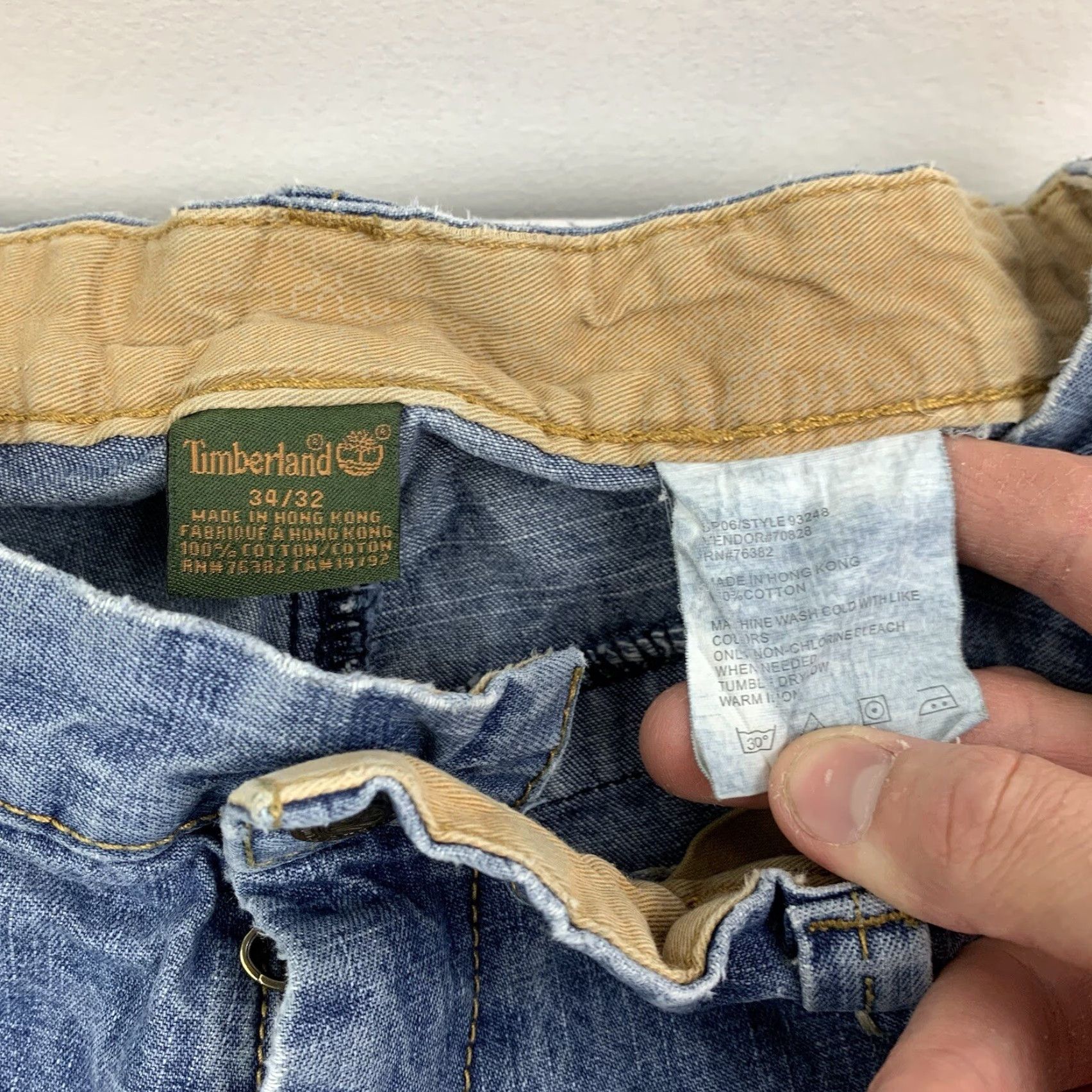 Timberland VINTAGE Timberland Jeans Men Adult 34 Blue Thrashed Grunge Straight Leg Baggy Fit 90s Jeans Size US 34 / EU 50 - 4 Thumbnail
