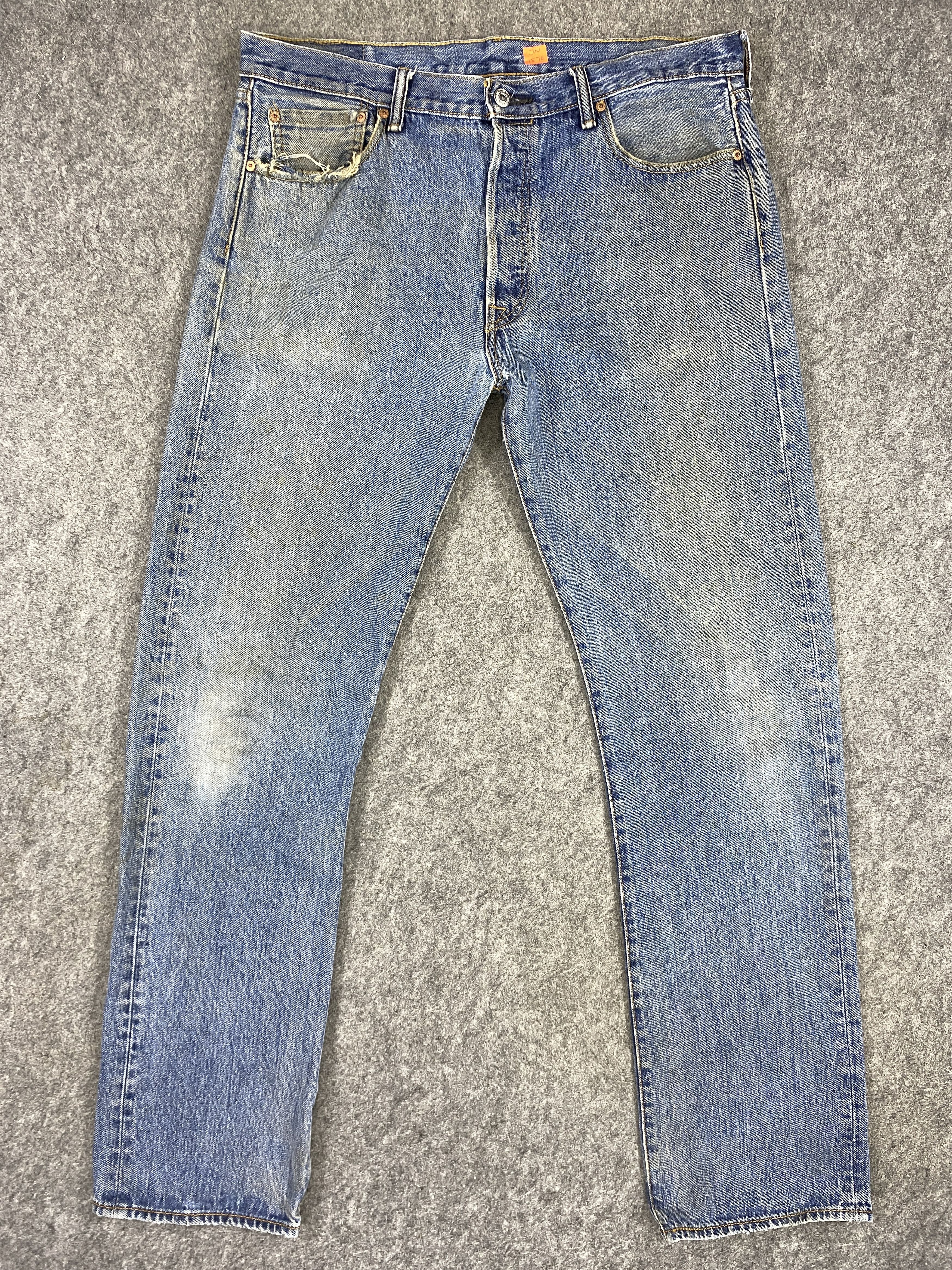 Levi's Dirty Blue Vintage Levi's 501 Jeans 37x34.5 Denim -JN1570 Size US 37 - 1 Thumbnail