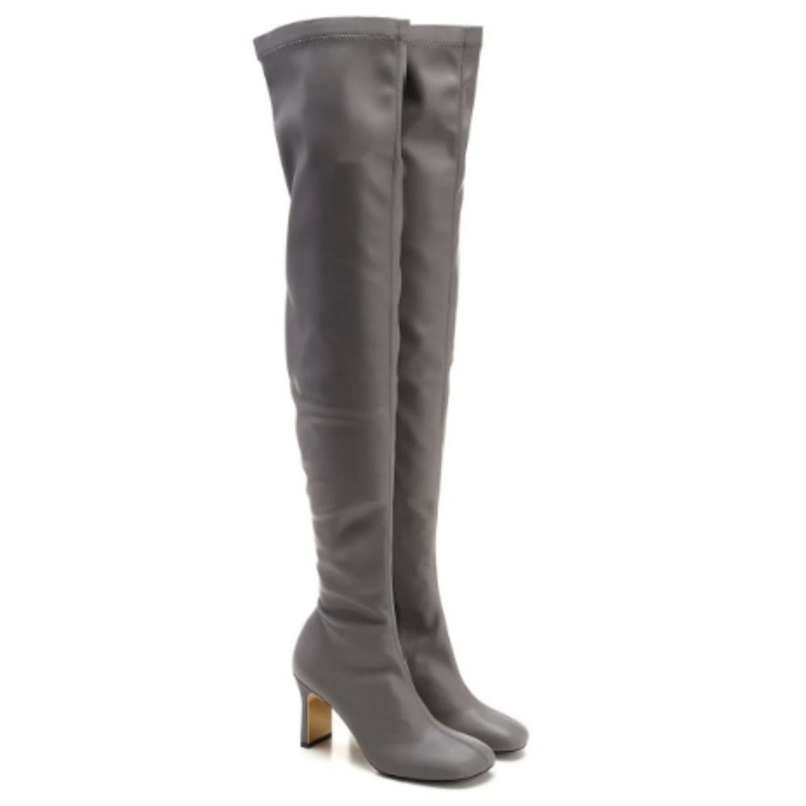 Stella McCartney STELLA MCCARTNEY Ivy vegan leather over-the-knee boots.37 Size US 6.5 / IT 36.5 - 14 Thumbnail