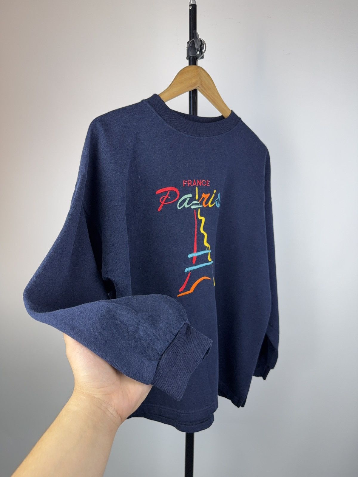 Vintage Vintage 90s Retro Y2K Logo Paris France Sweatshirt Size US M / EU 48-50 / 2 - 4 Thumbnail