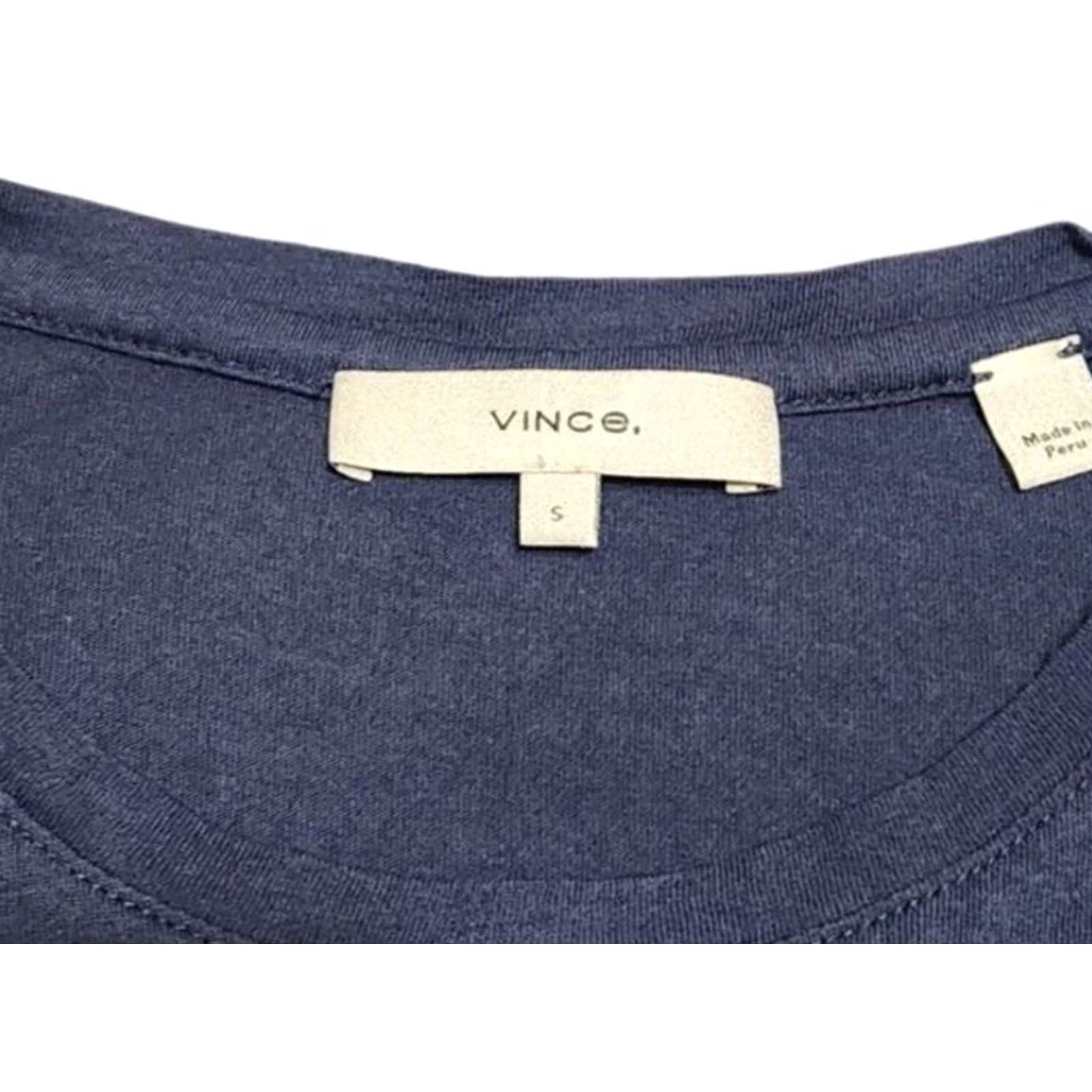 Vince Vince Womens S T-Shirt Crew Neck Short Sleeve Blue Size S / US 4 / IT 40 - 4 Thumbnail