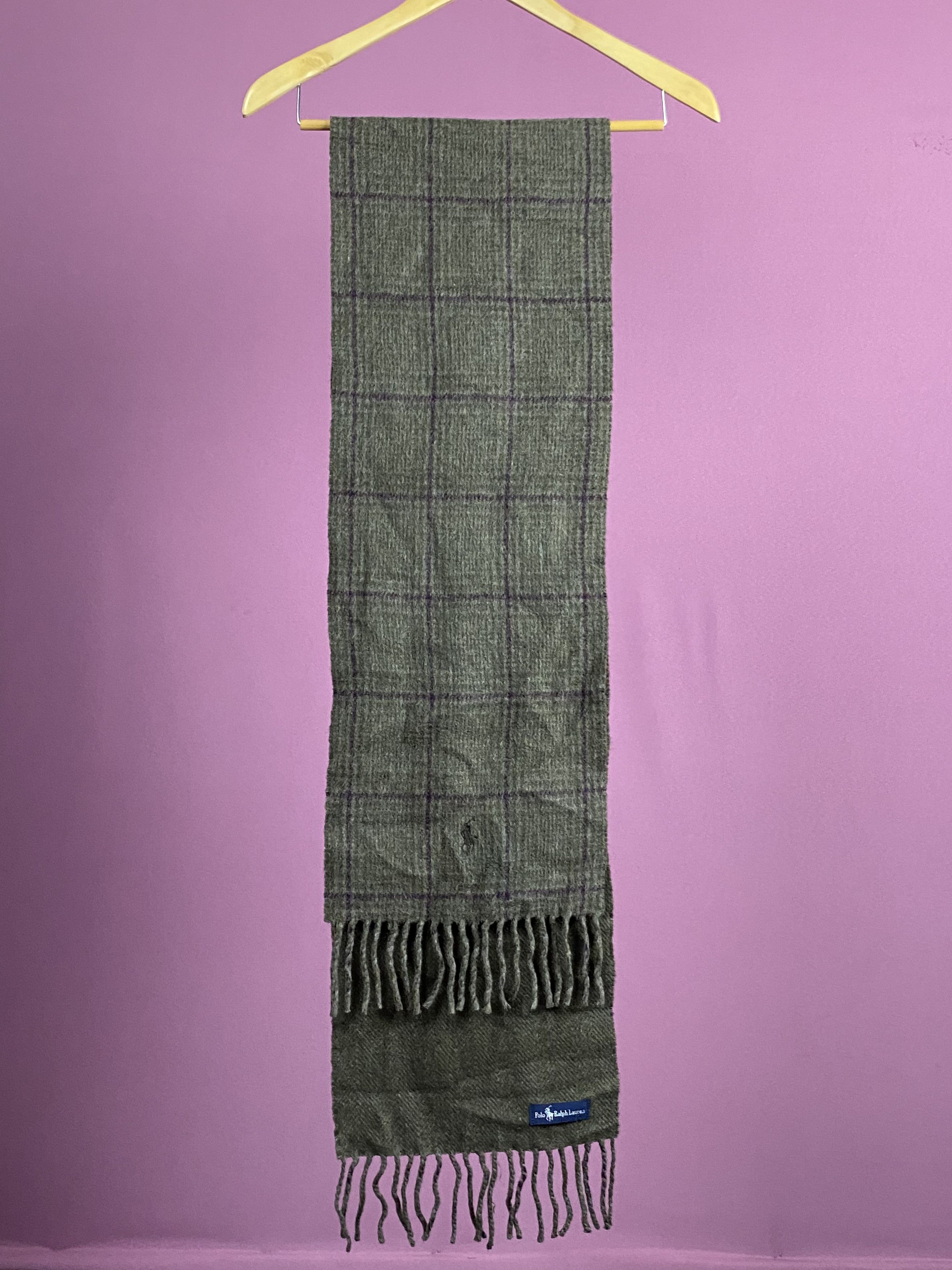 Polo Ralph Lauren × Ralph Lauren × Vintage Polo Ralph Lauren Vintage Plaid Scarf - 180x25cm Size ONE SIZE - 1 Thumbnail