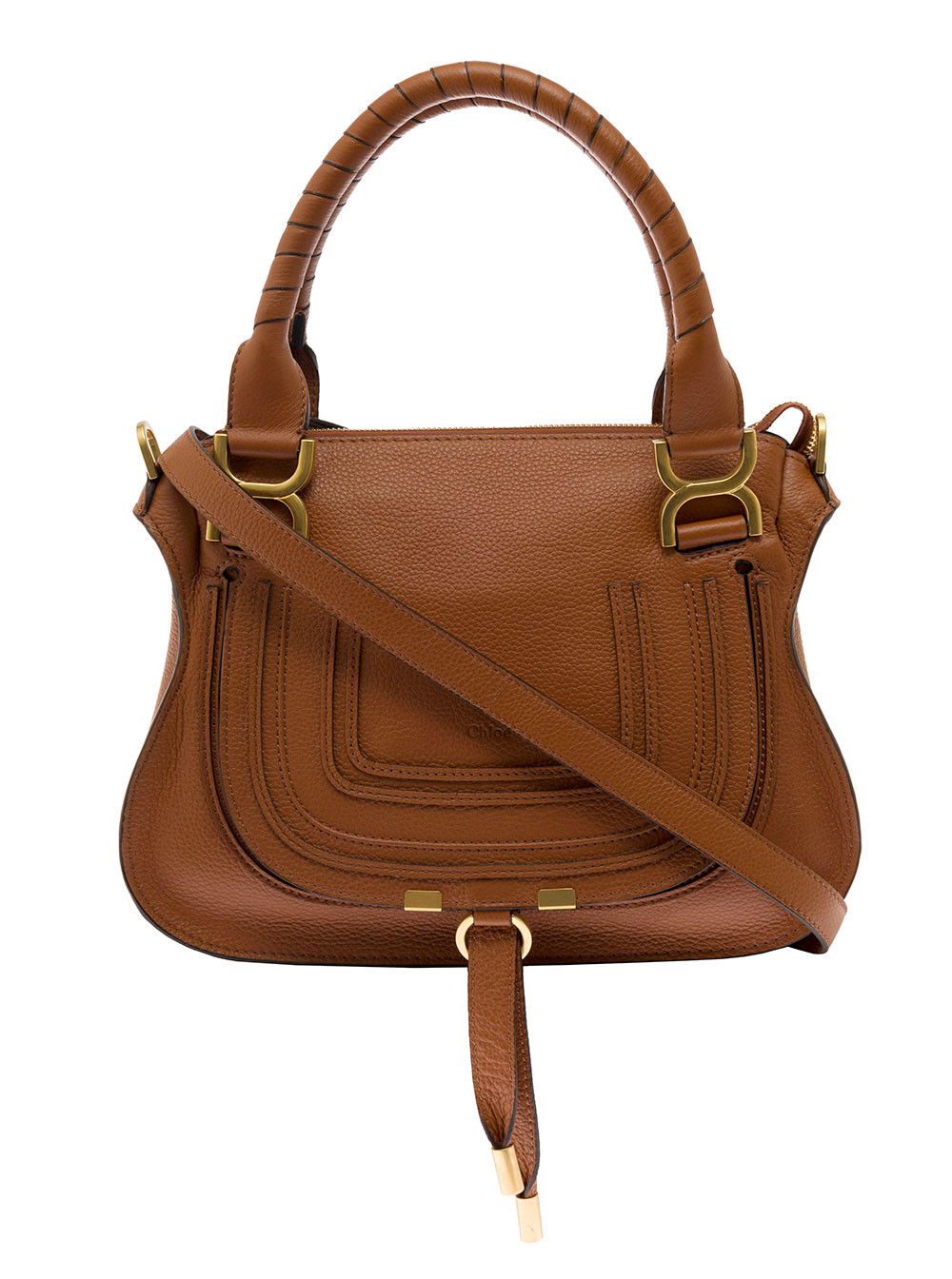 Chloe 'Mercie' Brown Handbag with Logo Embossed on the Front in Leather Woman Size ONE SIZE - 1 Thumbnail
